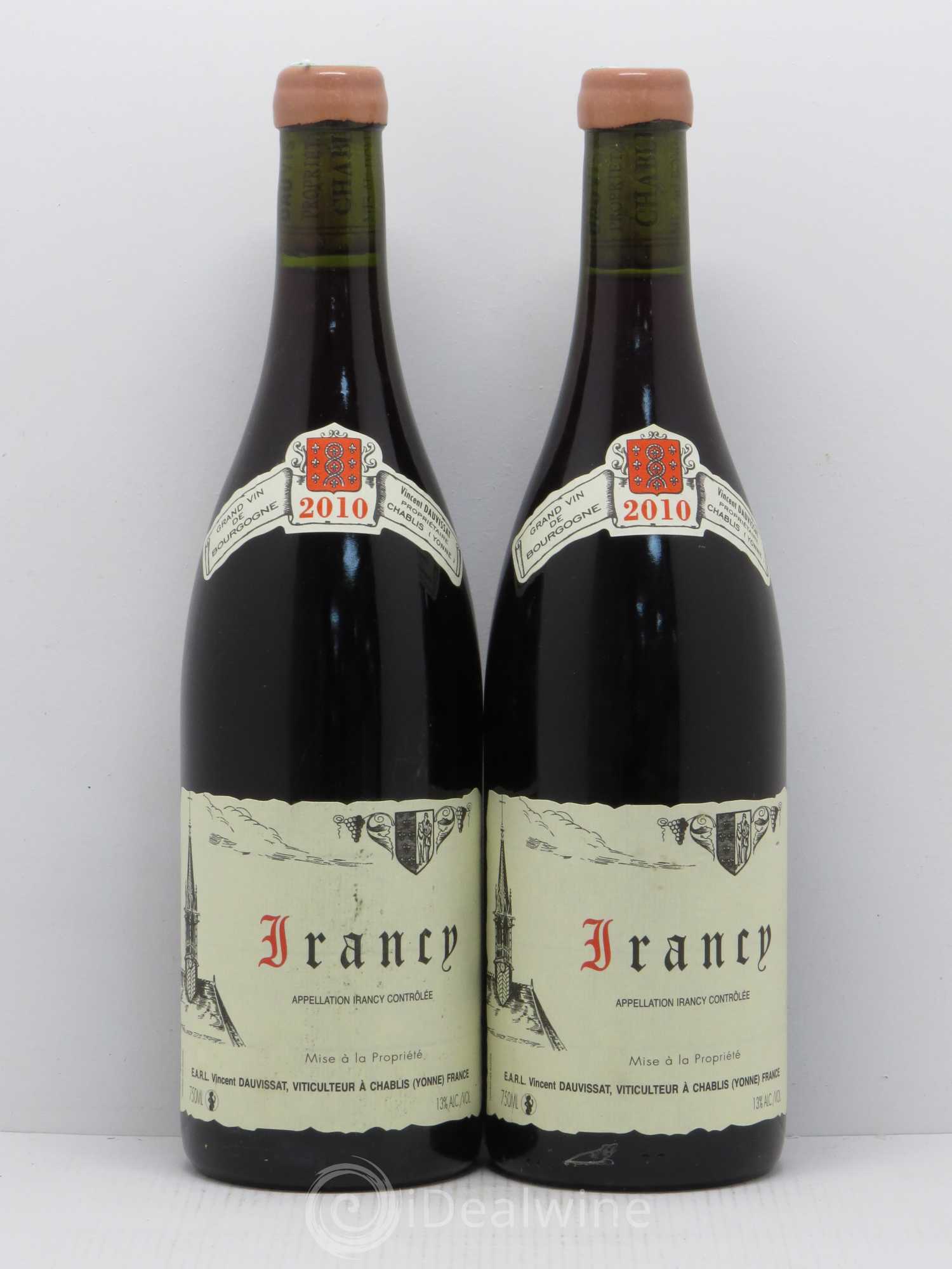 Bourgogne Irancy Vincent Dauvissat 2010 - Posten von 2 Flaschen - 0