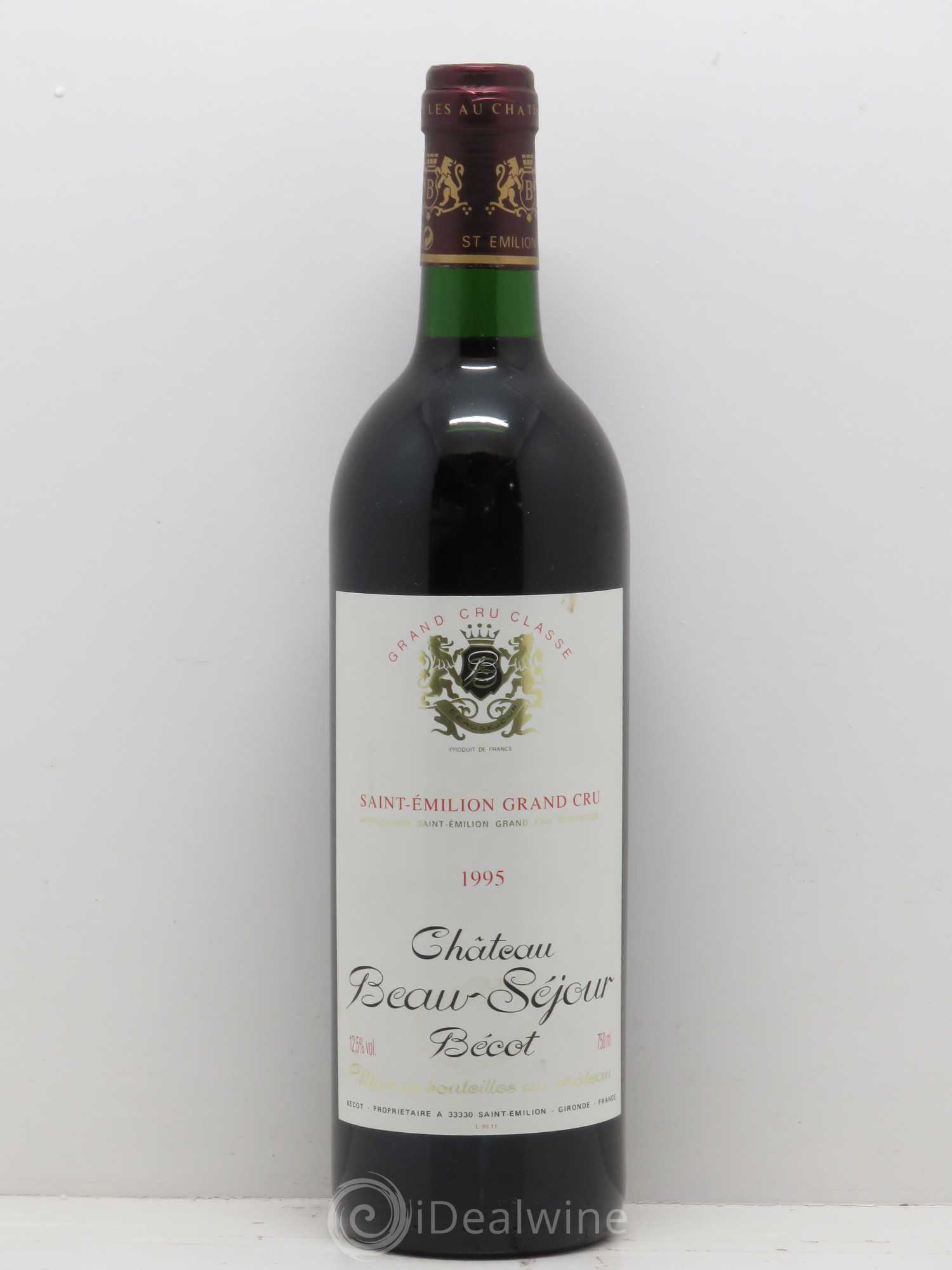 Château Beau-Séjour Bécot 1er Grand Cru Classé B 1995 - Lot de 1 bouteille - 0