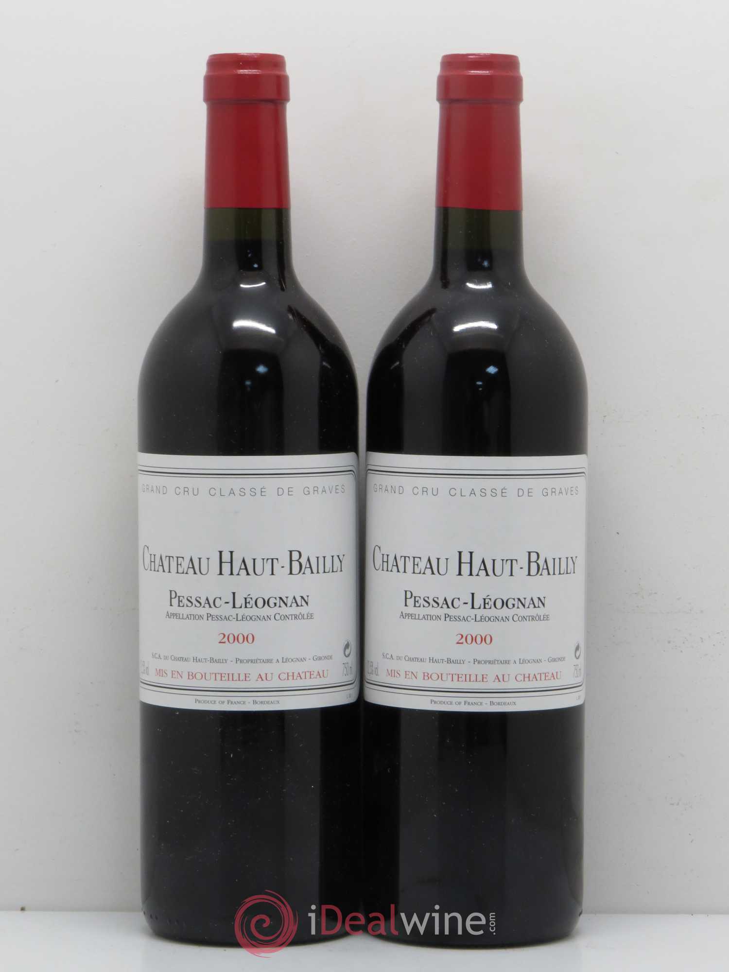 Château Haut-Bailly Cru Classé de Graves 2000 - Lot de 2 bouteilles - 0