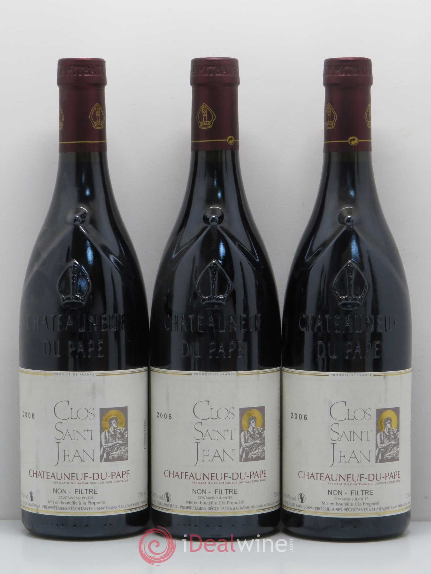 Châteauneuf-du-Pape Clos Saint-Jean Pascal et Vincent Maurel 2006 - Lot de 6 bouteilles - 1