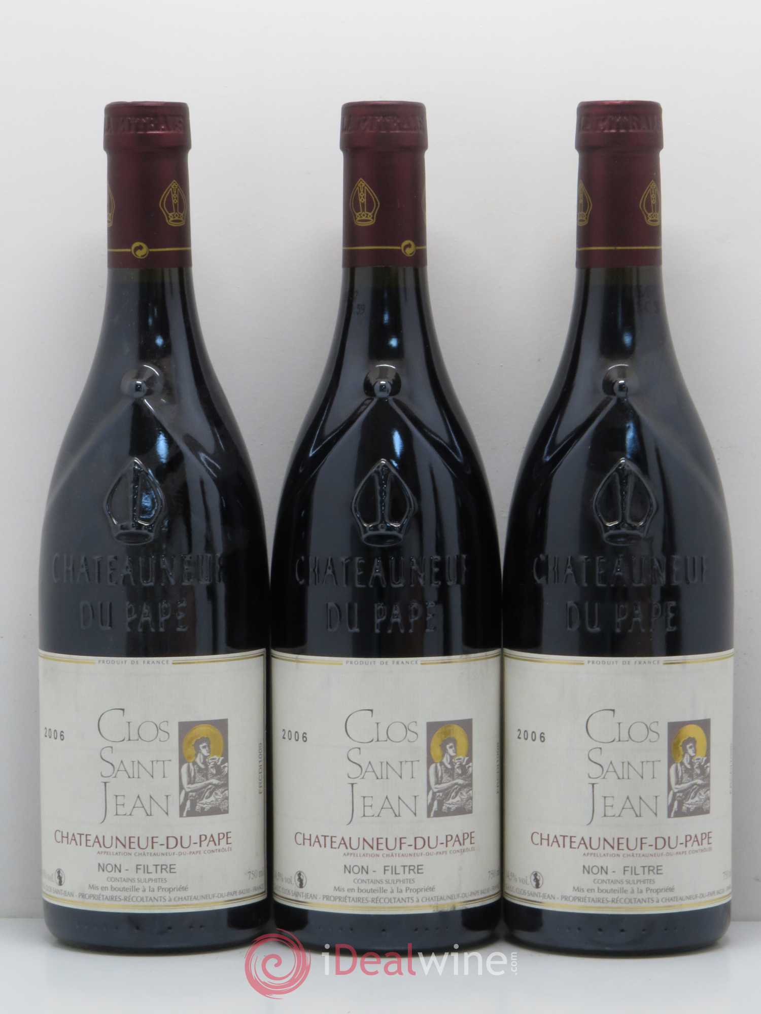 Châteauneuf-du-Pape Clos Saint-Jean Pascal et Vincent Maurel 2006 - Lot de 6 bouteilles - 2