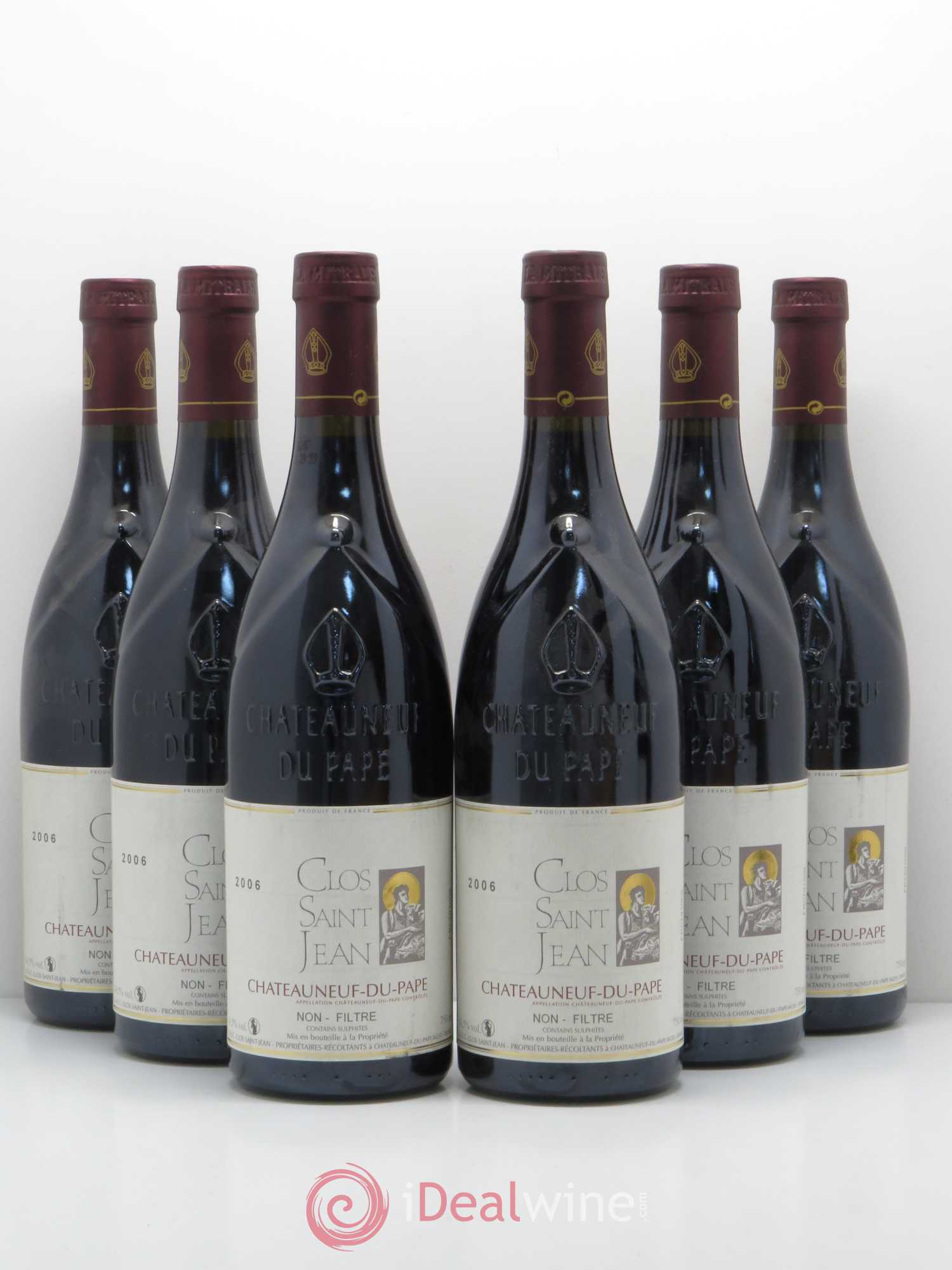 Châteauneuf-du-Pape Clos Saint-Jean Pascal et Vincent Maurel 2006 - Lot de 6 bouteilles - 0