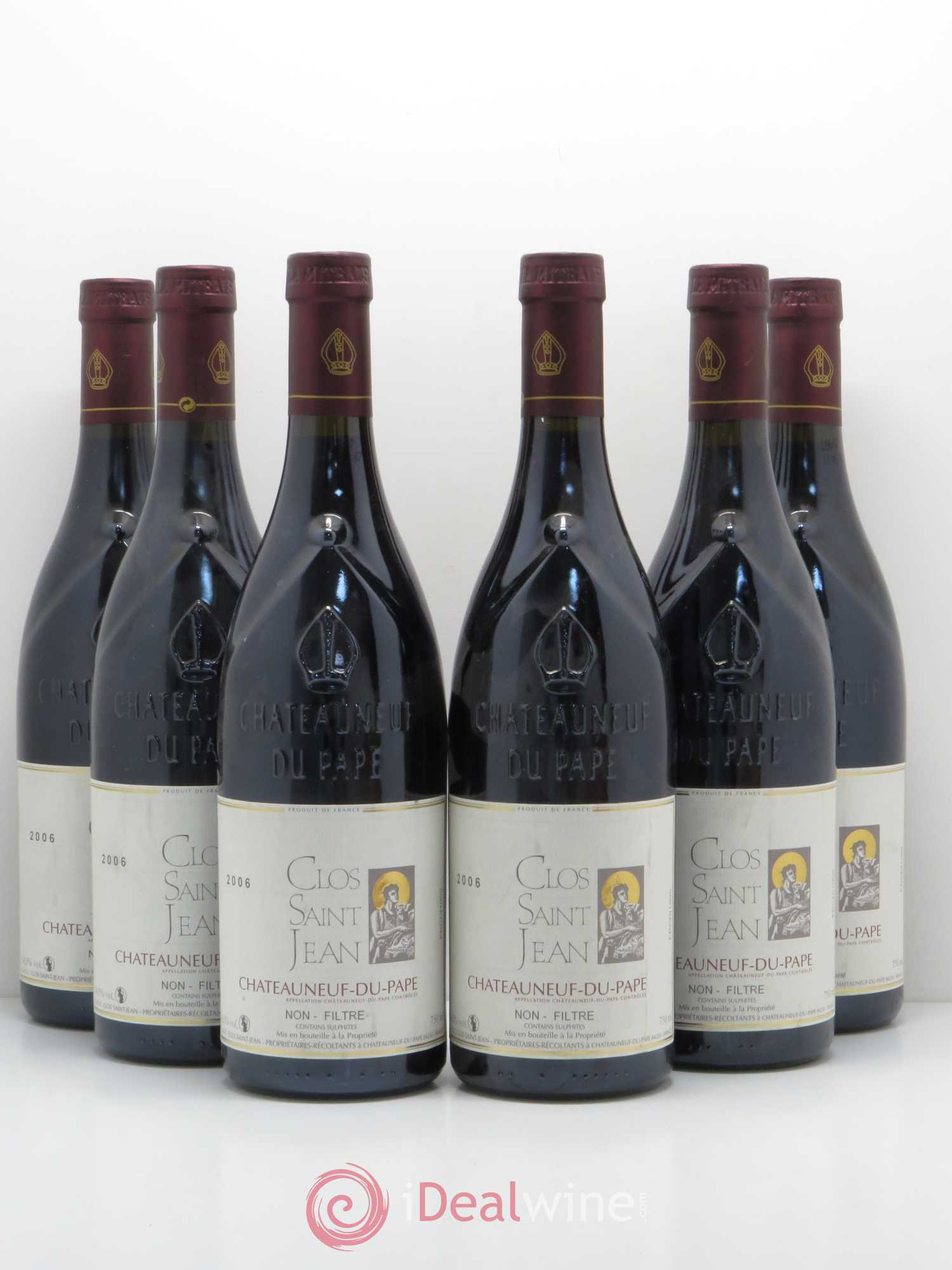 Châteauneuf-du-Pape Clos Saint-Jean Pascal et Vincent Maurel 2006 - Lot de 6 bouteilles - 0