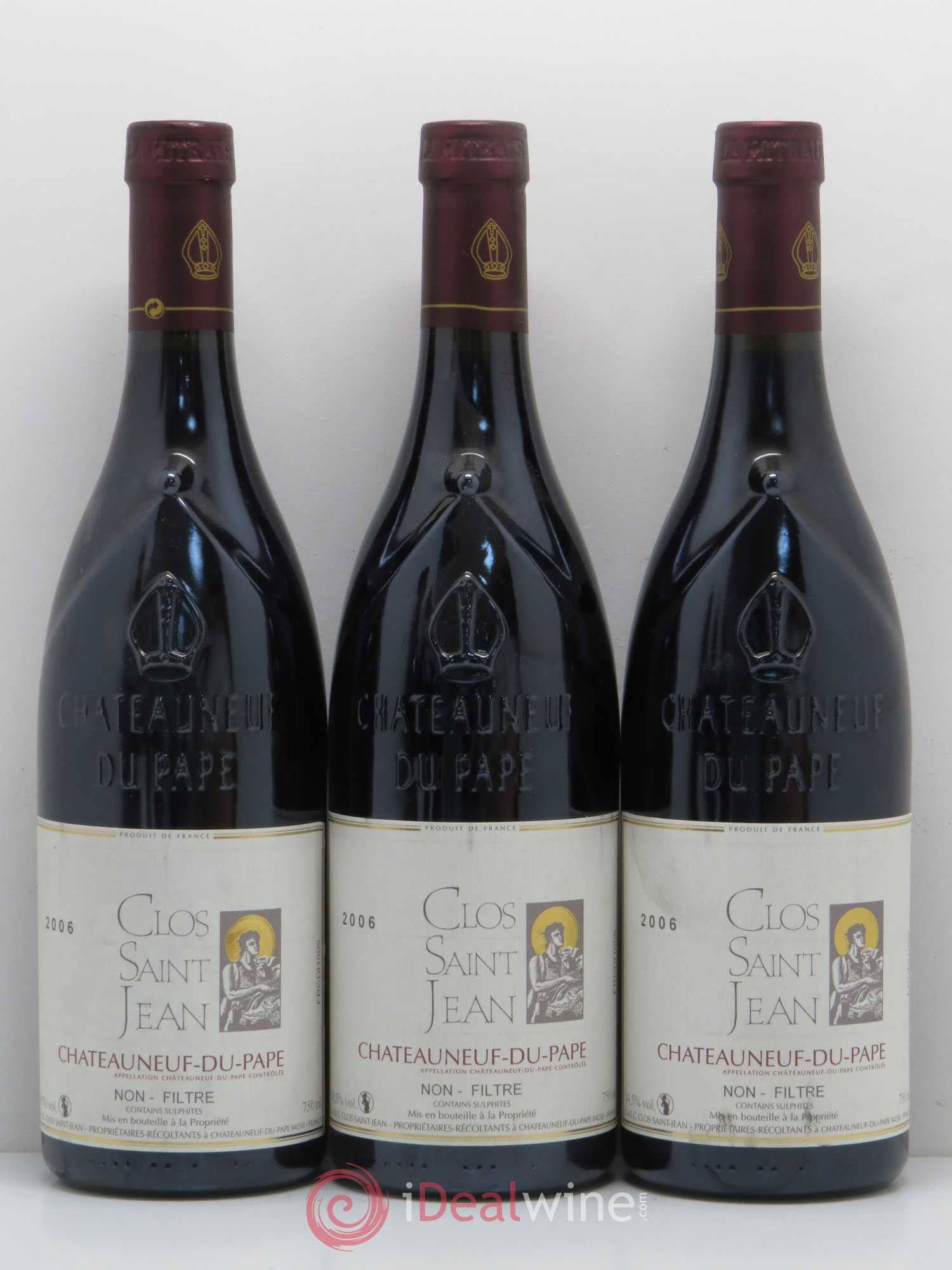 Châteauneuf-du-Pape Clos Saint-Jean Pascal et Vincent Maurel 2006 - Lot de 6 bouteilles - 1