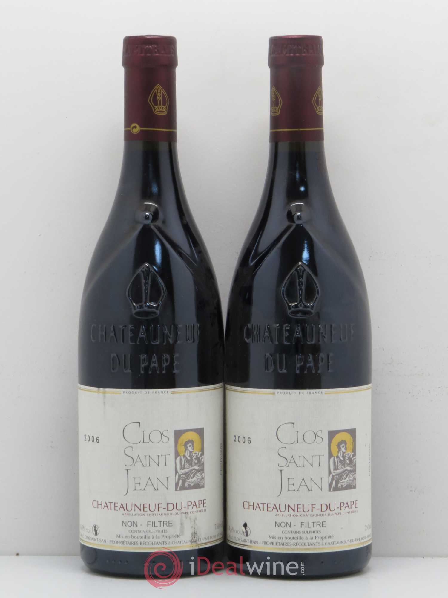 Châteauneuf-du-Pape Clos Saint-Jean Pascal et Vincent Maurel 2006 - Lot de 2 bouteilles - 0