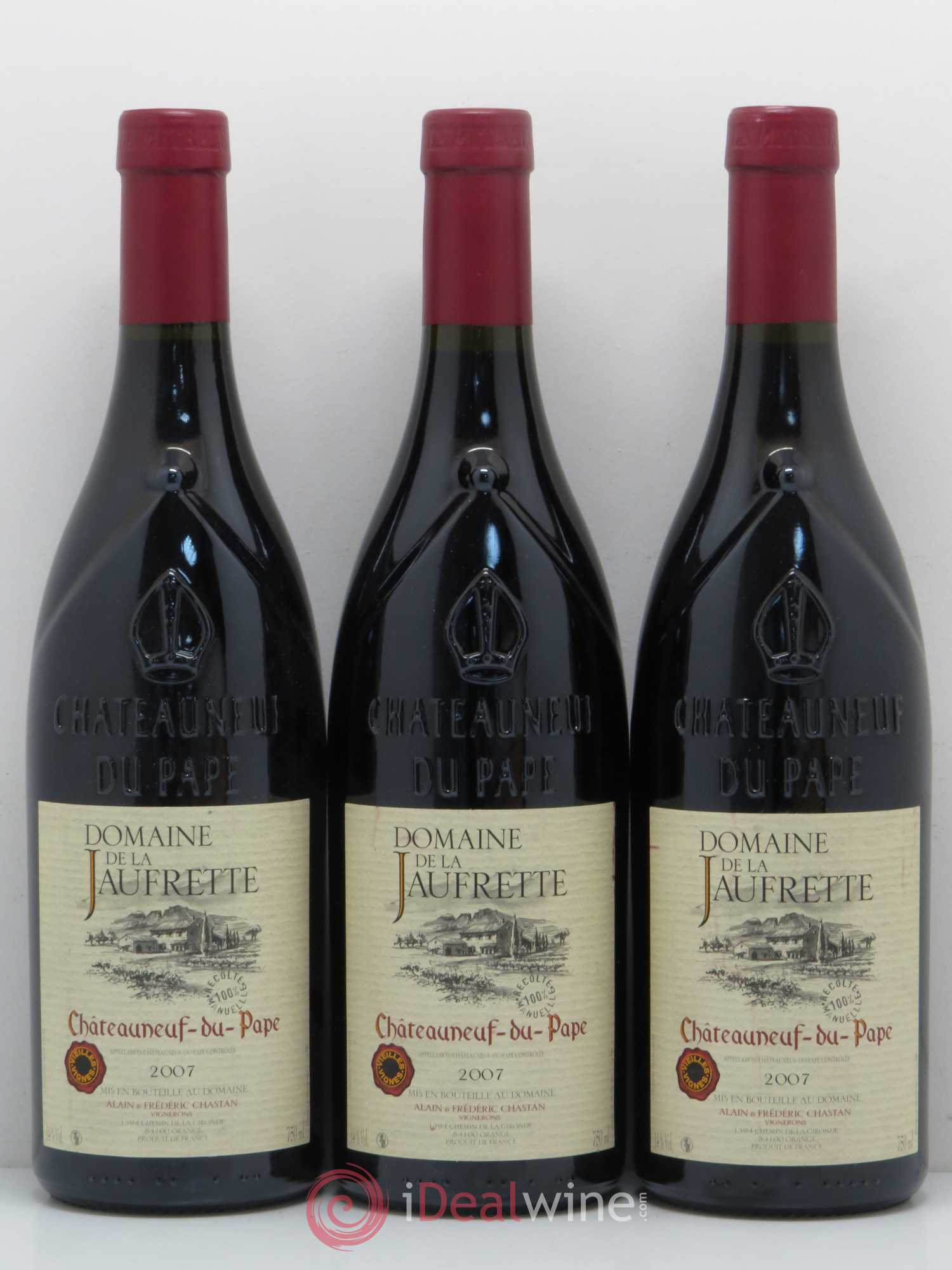 Châteauneuf-du-Pape Domaine De La Jaufrett 2007 - Posten von 3 Flaschen - 0
