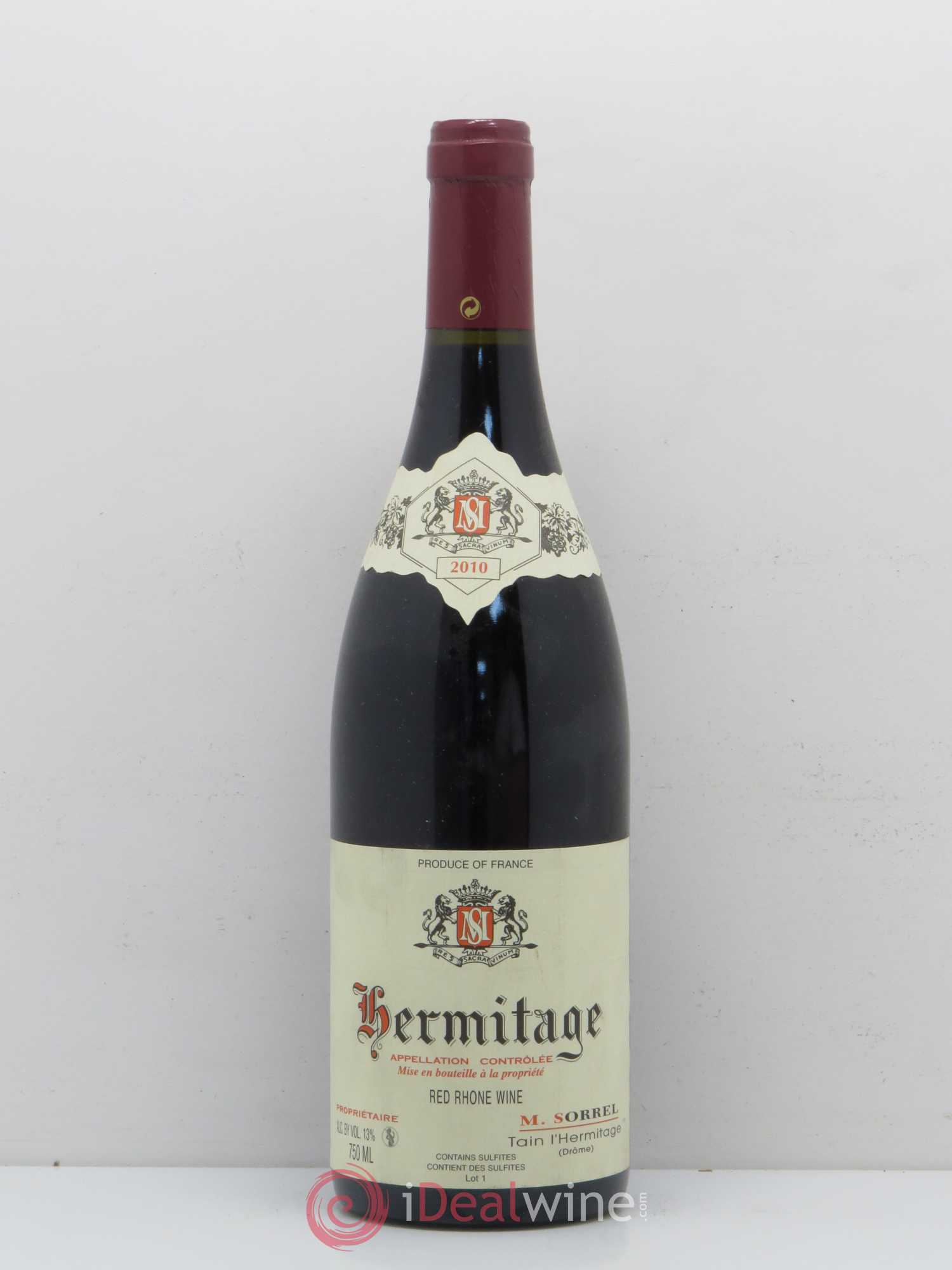Hermitage Marc Sorrel 2010 - Lot de 1 bouteille - 0