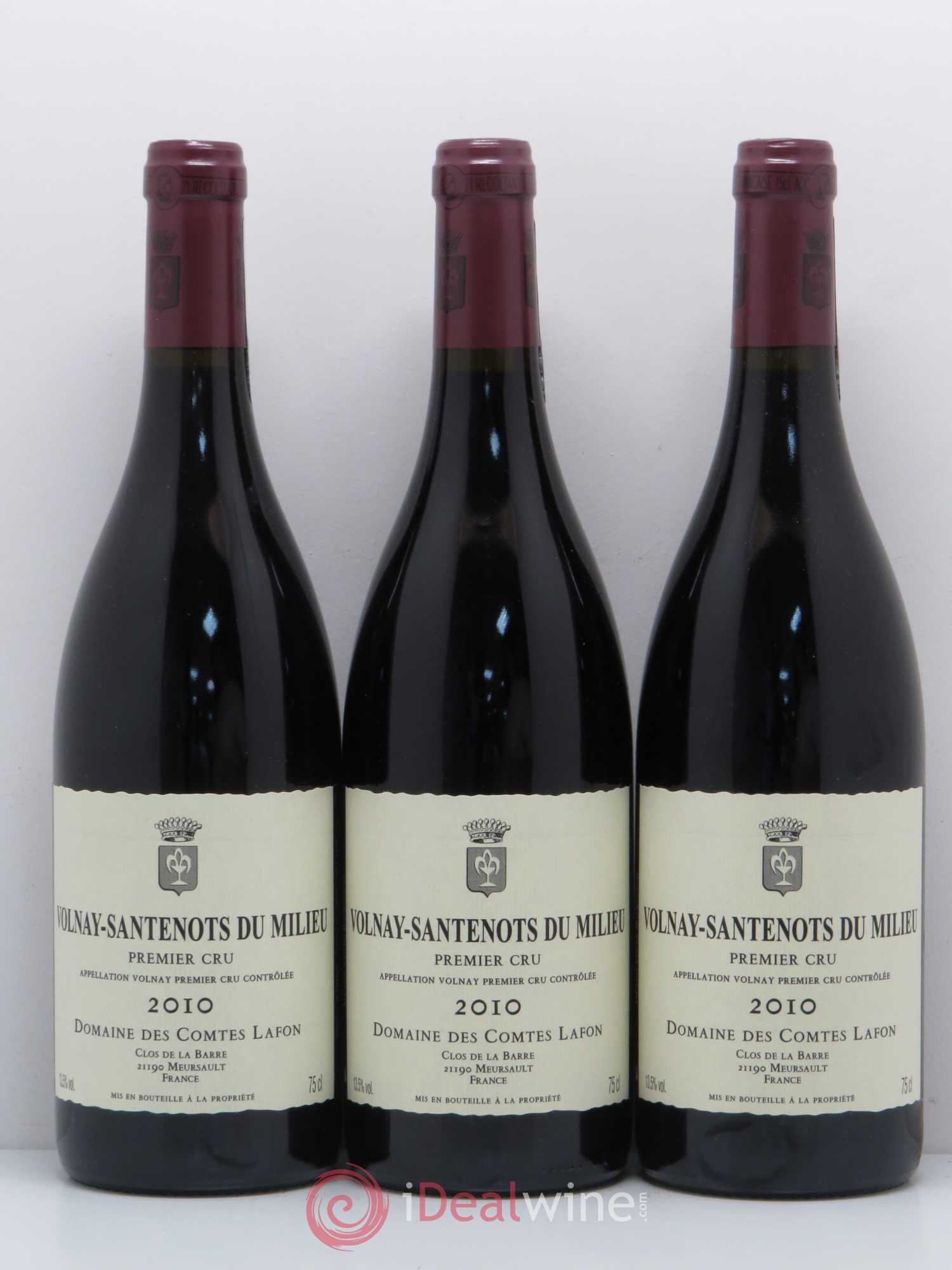 Volnay 1er Cru Santenots du Milieu Comtes Lafon (Domaine des) 2010 - Lot de 6 bouteilles - 2