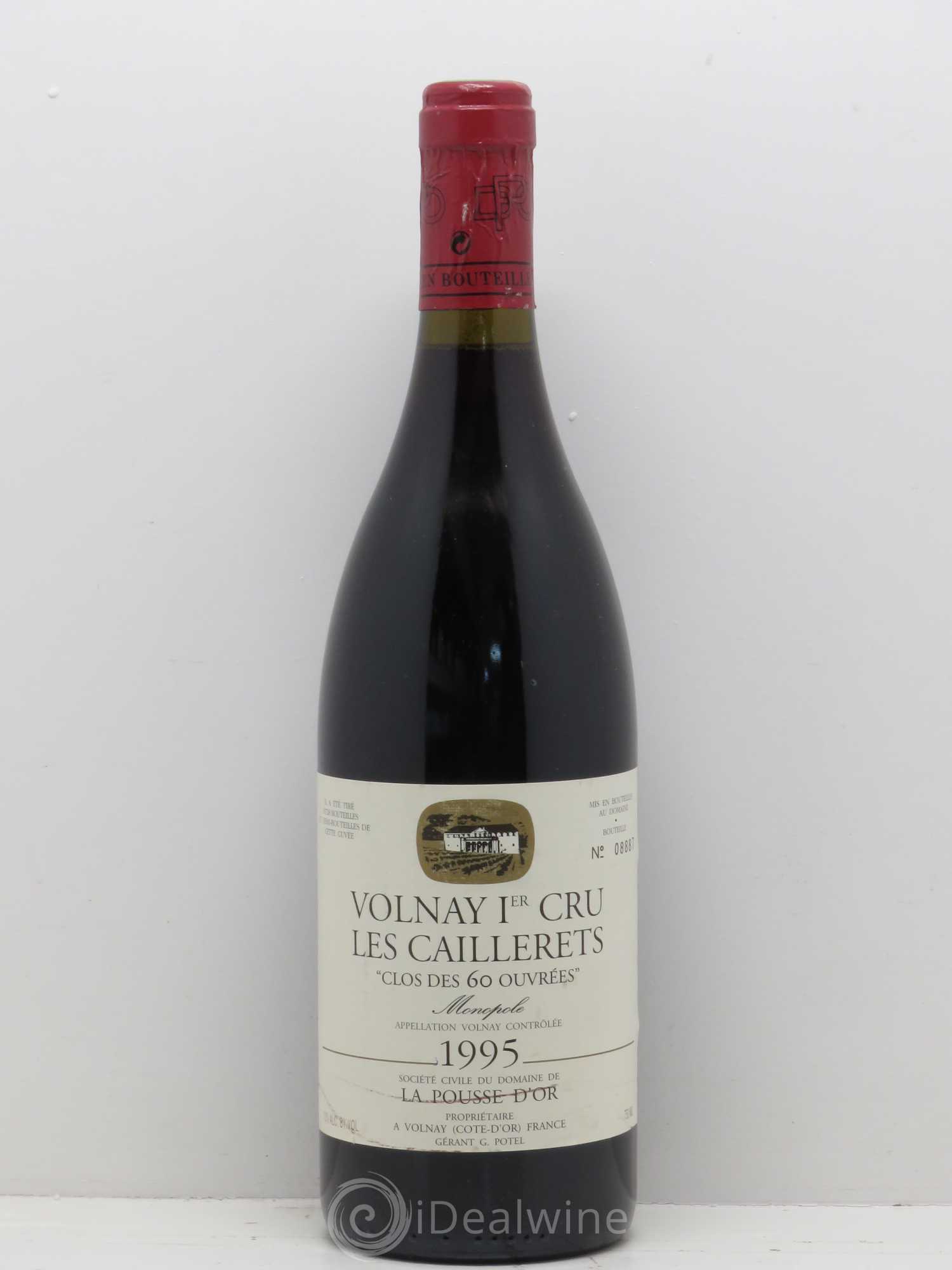 Volnay 1er Cru Clos des 60 ouvrées La Pousse d'Or (Domaine de) 1995 - Lot de 1 bouteille - 0