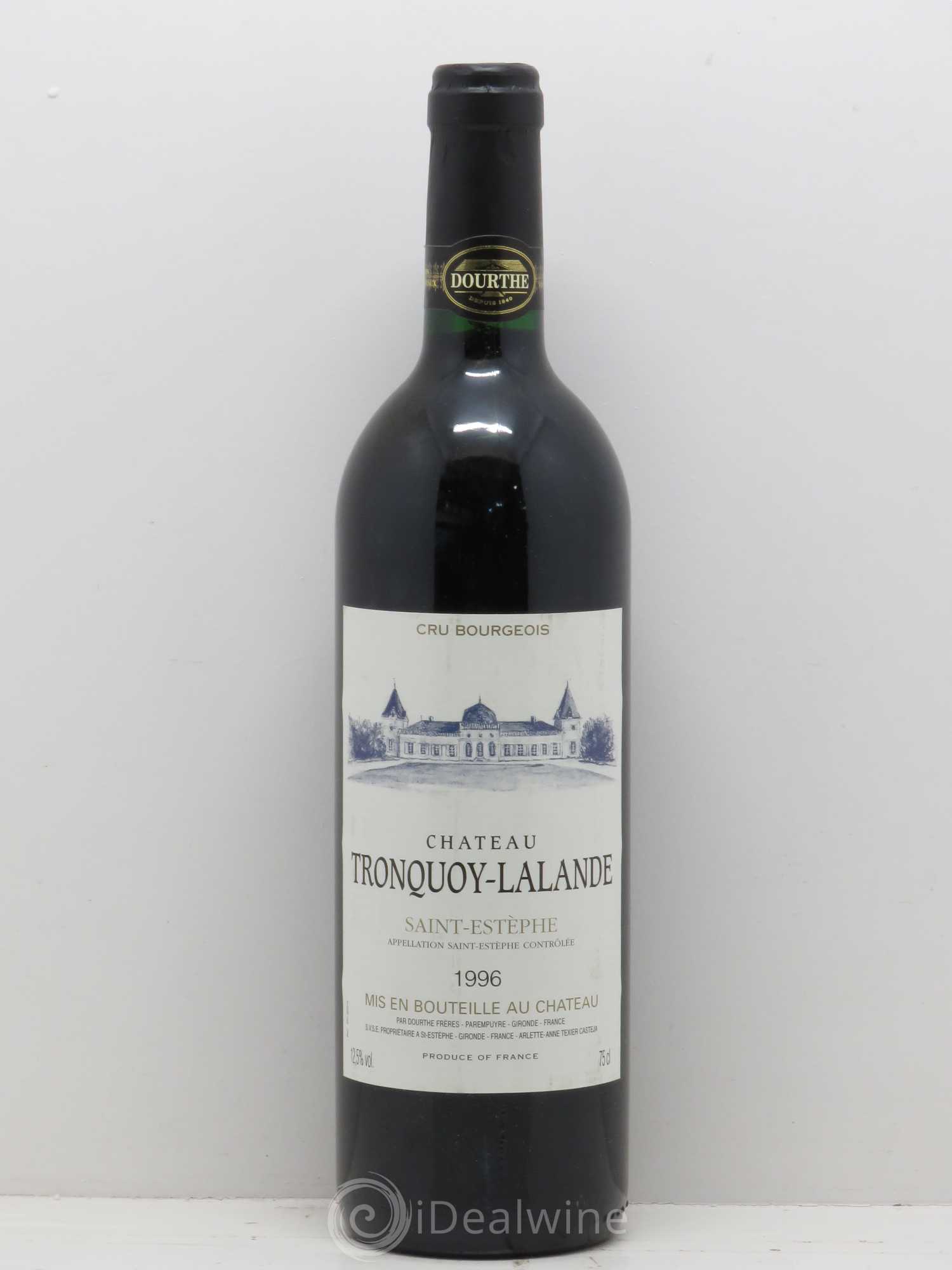 Château Tronquoy Lalande 1996 - Lot de 1 bouteille - 0