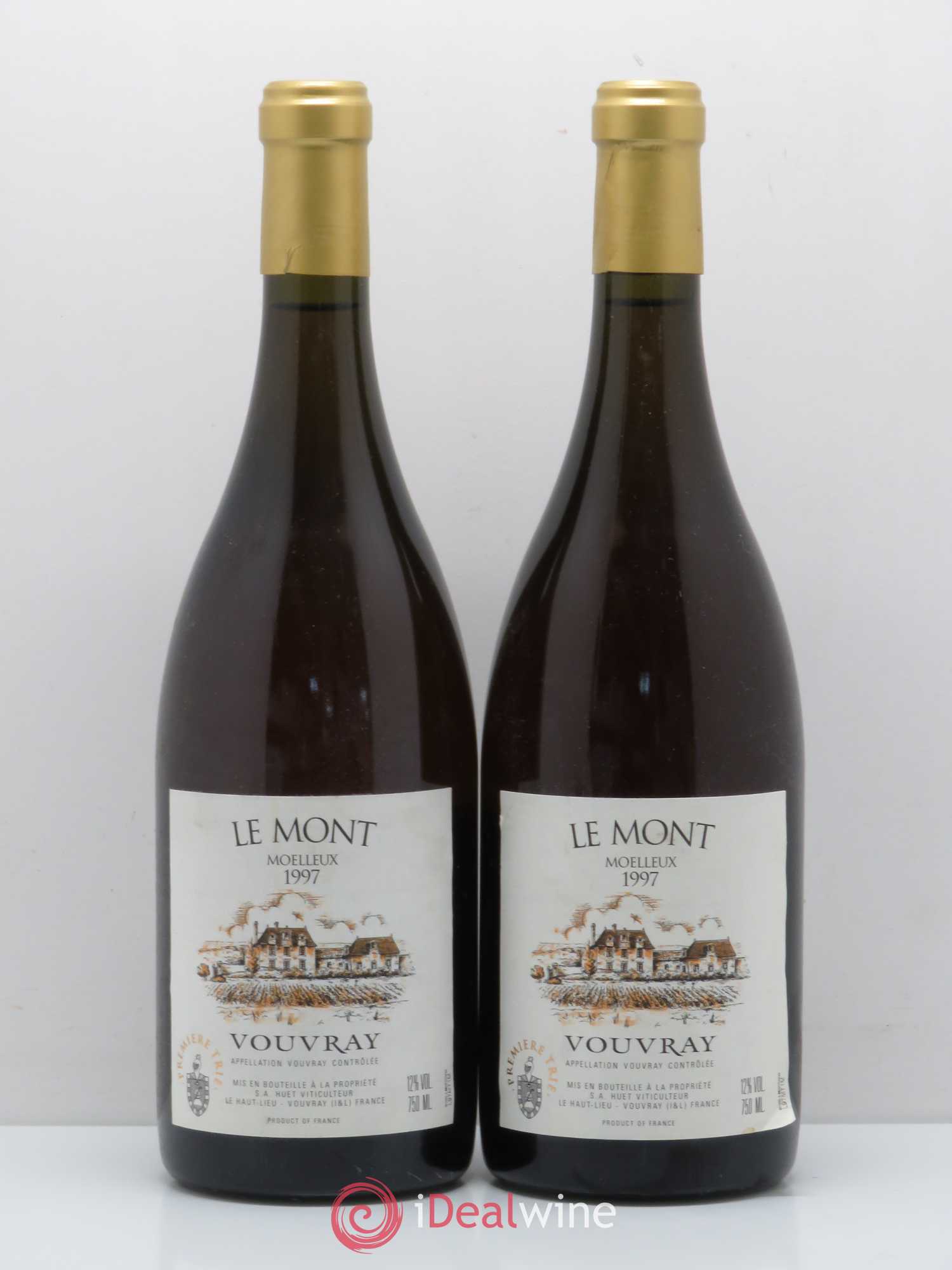 Vouvray Le Mont Moelleux Domaine Huet Première trie 1997 - Lotto di 2 bottiglie - 0