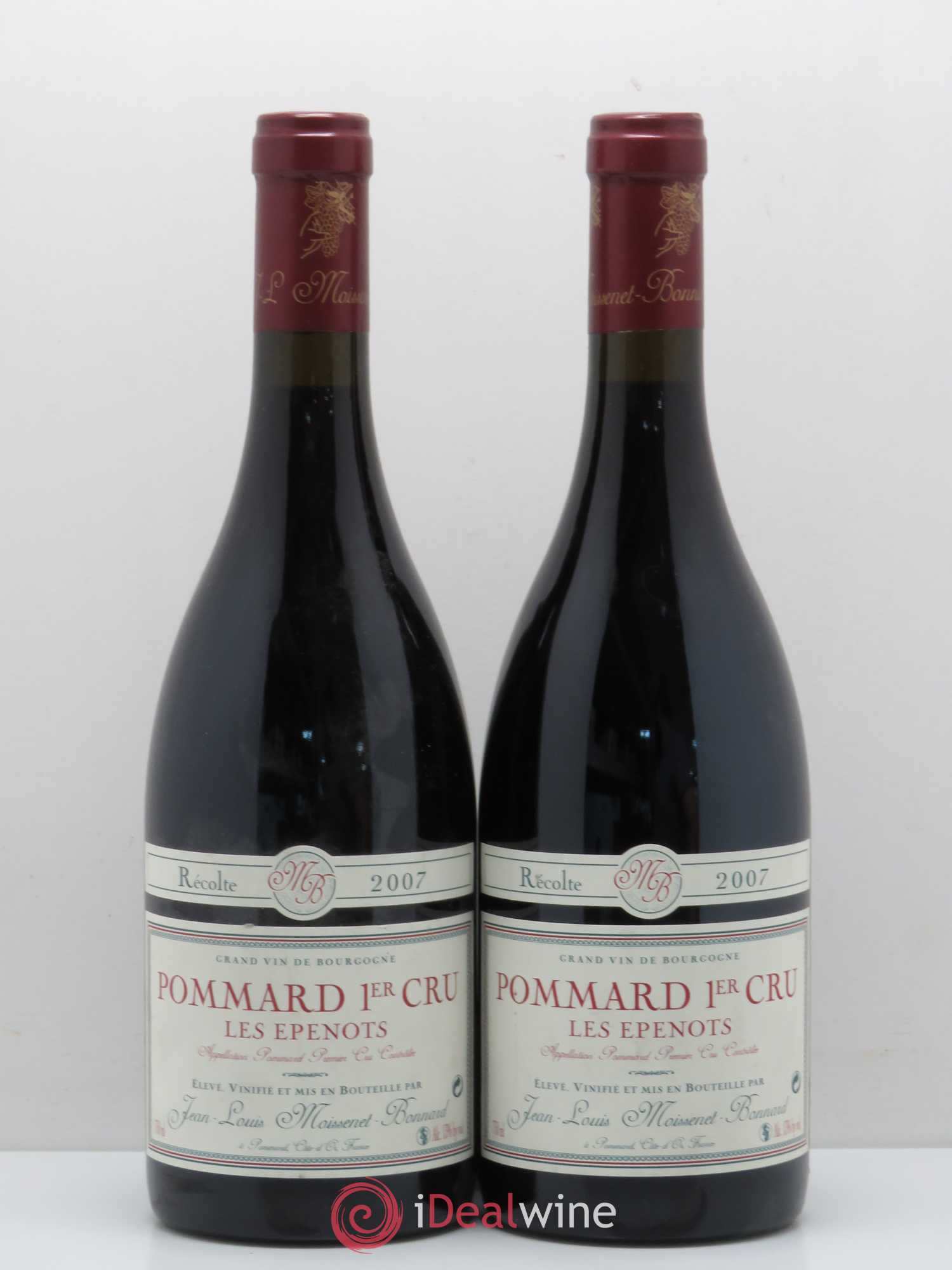 Pommard 1er Cru Les Epenots domaine Moissenet-Bonnard 2007 - Posten von 2 Flaschen - 0