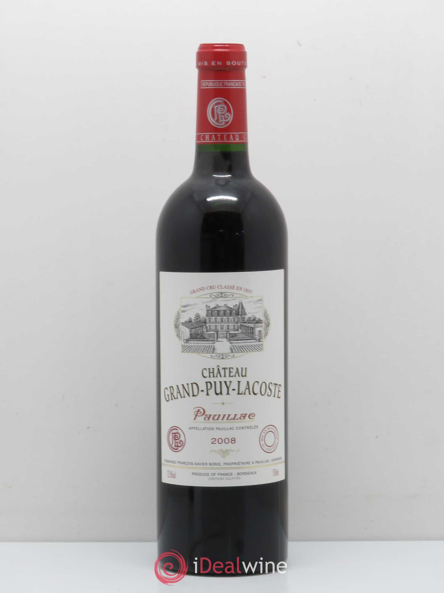 Château Grand Puy Lacoste 5ème Grand Cru Classé 2008 - Lot de 1 bouteille - 0