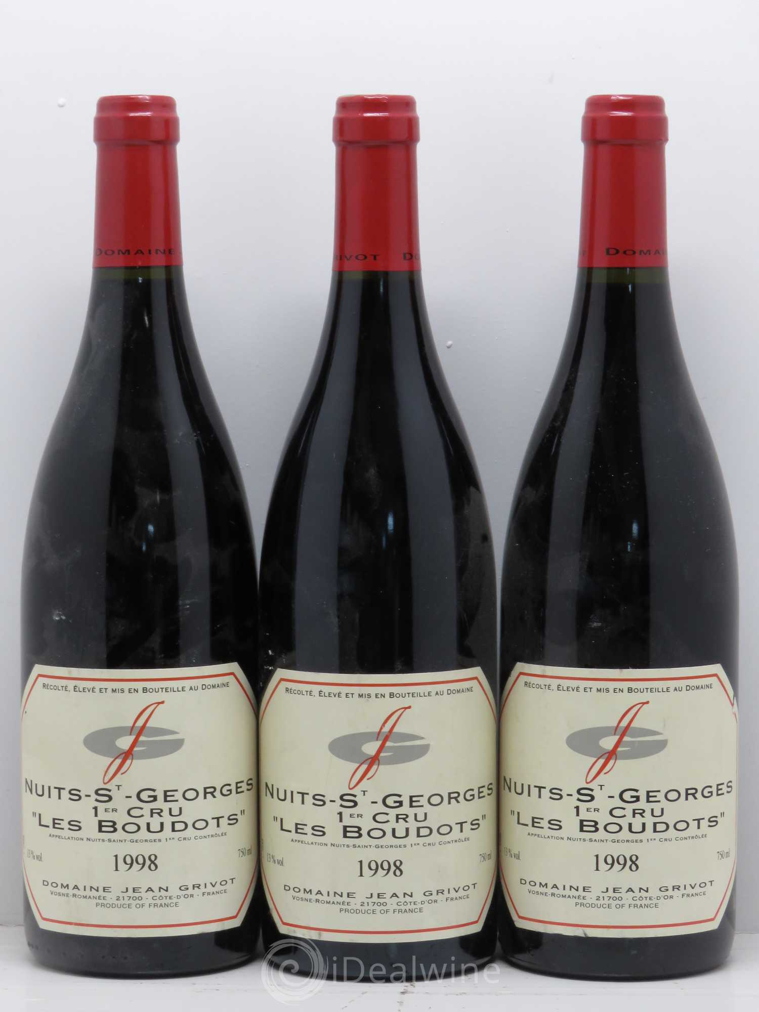 Nuits-Saint-Georges 1er Cru Aux Boudots Jean Grivot 1998 - Lot de 3 bouteilles - 0