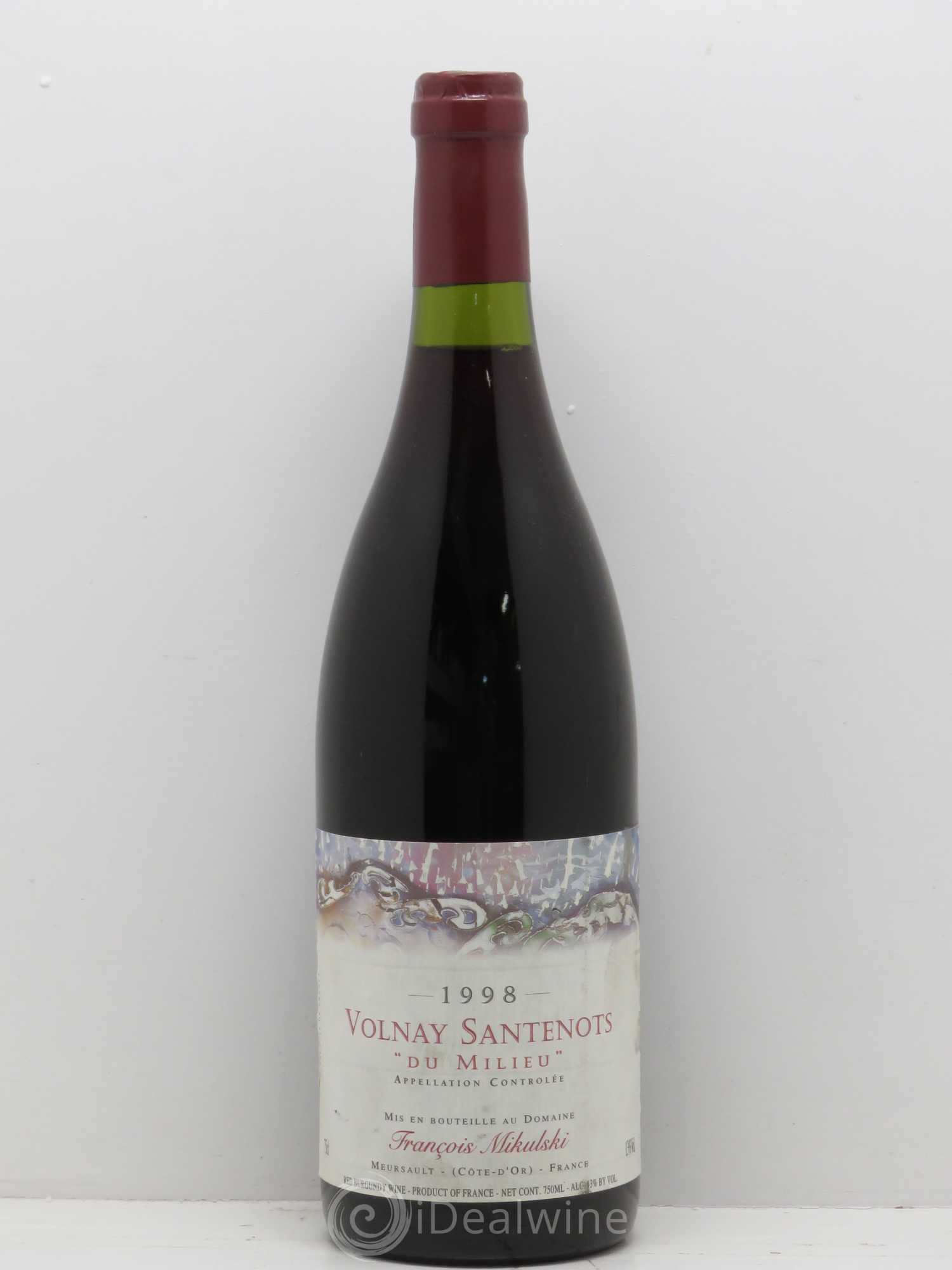 Volnay 1er Cru Santenots du Milieu François Mikulski 1998 - Lot de 1 bouteille - 0