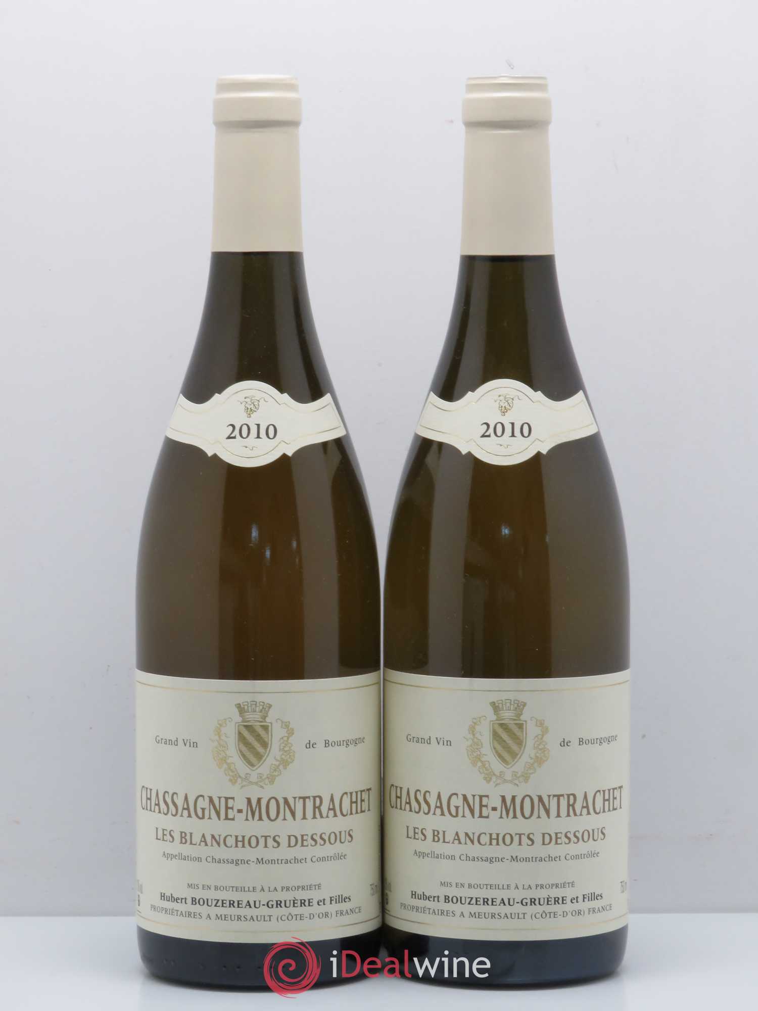 Chassagne-Montrachet Blanchots Dessous Domaine Bouzereau Gruere 2010 - Posten von 2 Flaschen - 0