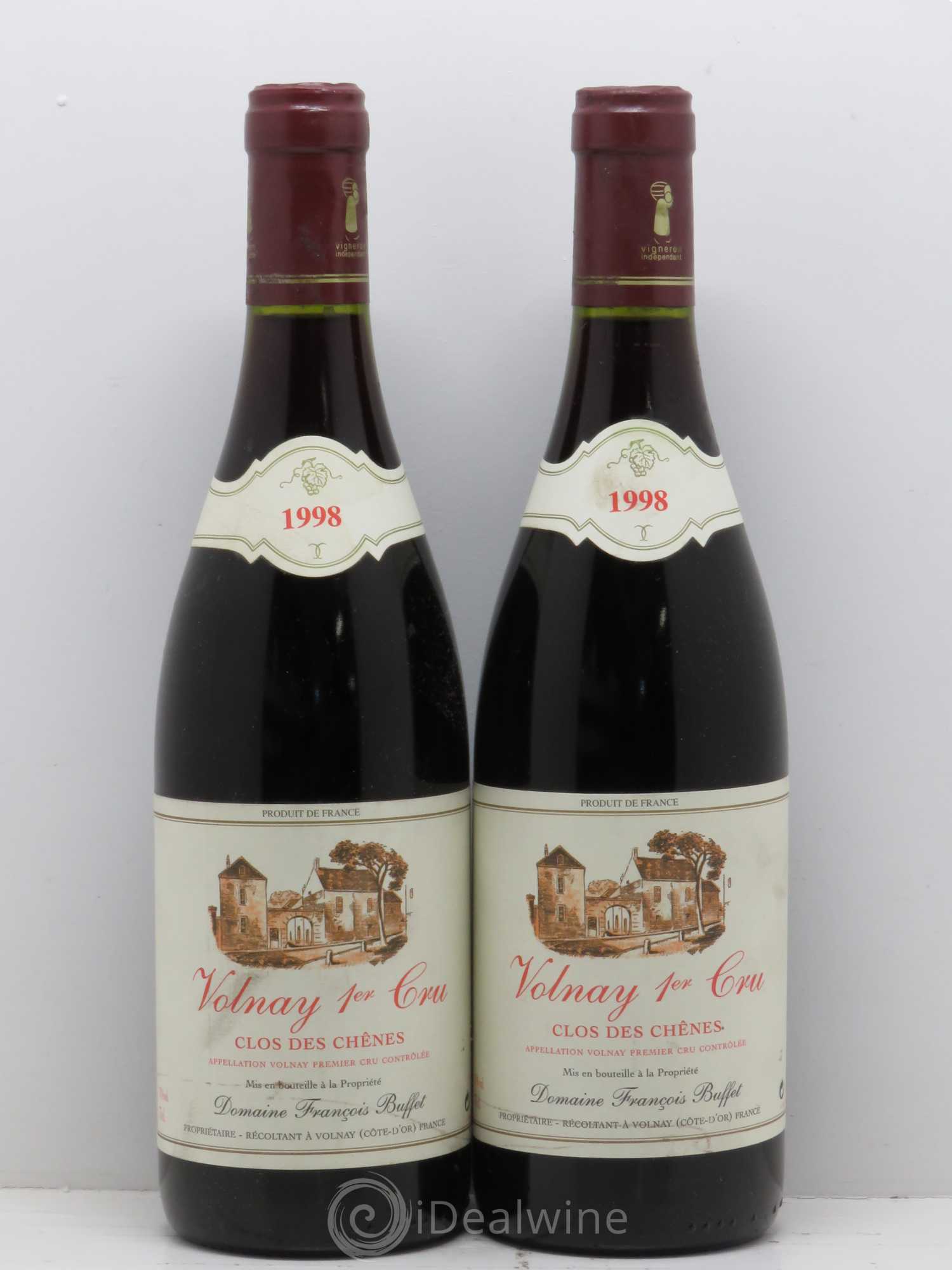 Volnay 1er Cru Clos Des Chênes Francois Buffet 1998 - Posten von 2 Flaschen - 0