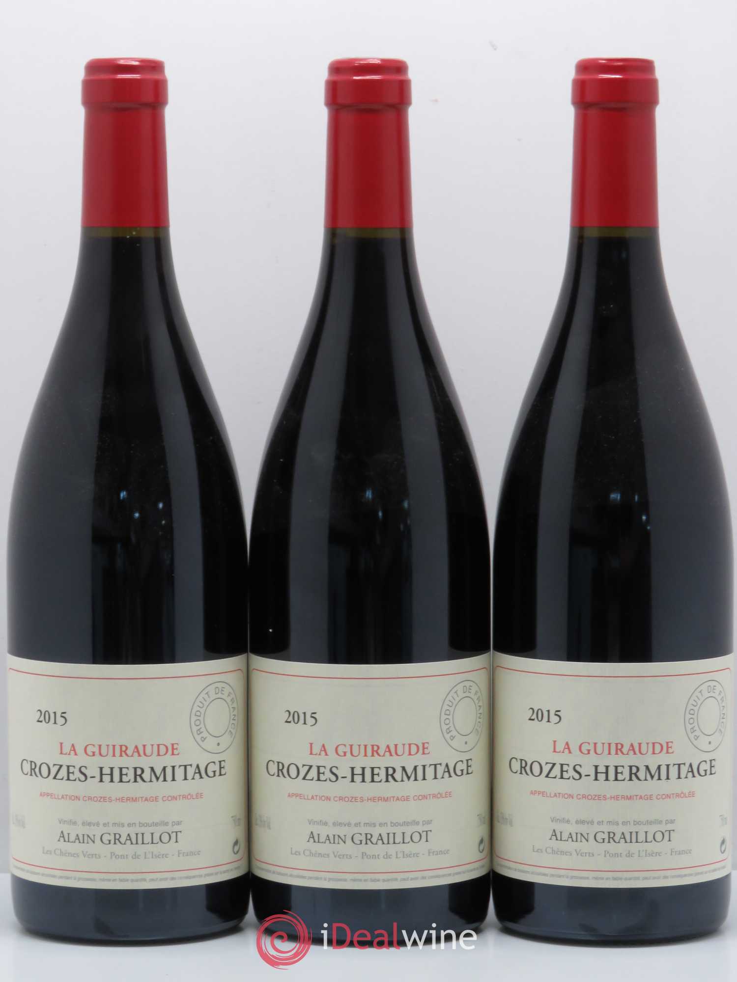 Crozes-Hermitage La Guiraude Domaine Graillot 2015 - Lot de 3 bouteilles - 0