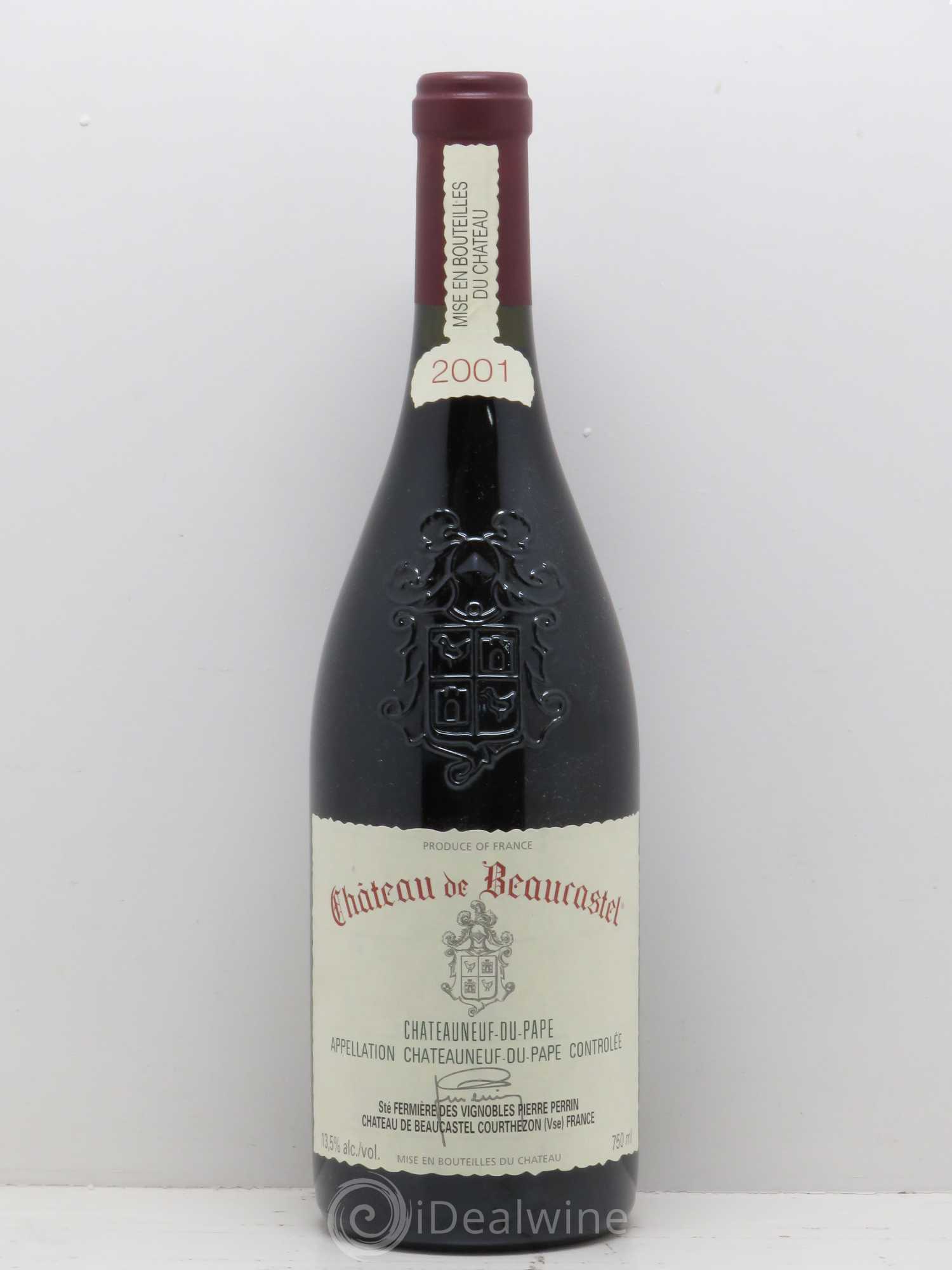 Châteauneuf-du-Pape Château de Beaucastel Famille Perrin 2001 - Lot de 1 bouteille - 0
