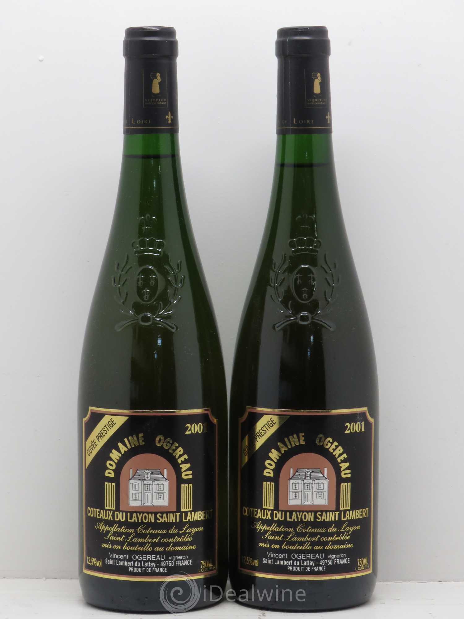 Coteaux du Layon Coteaux du Layon Saint Lambert Cuvée Prestige Domaine Ogereau 2001 - Lotto di 2 bottiglie - 0