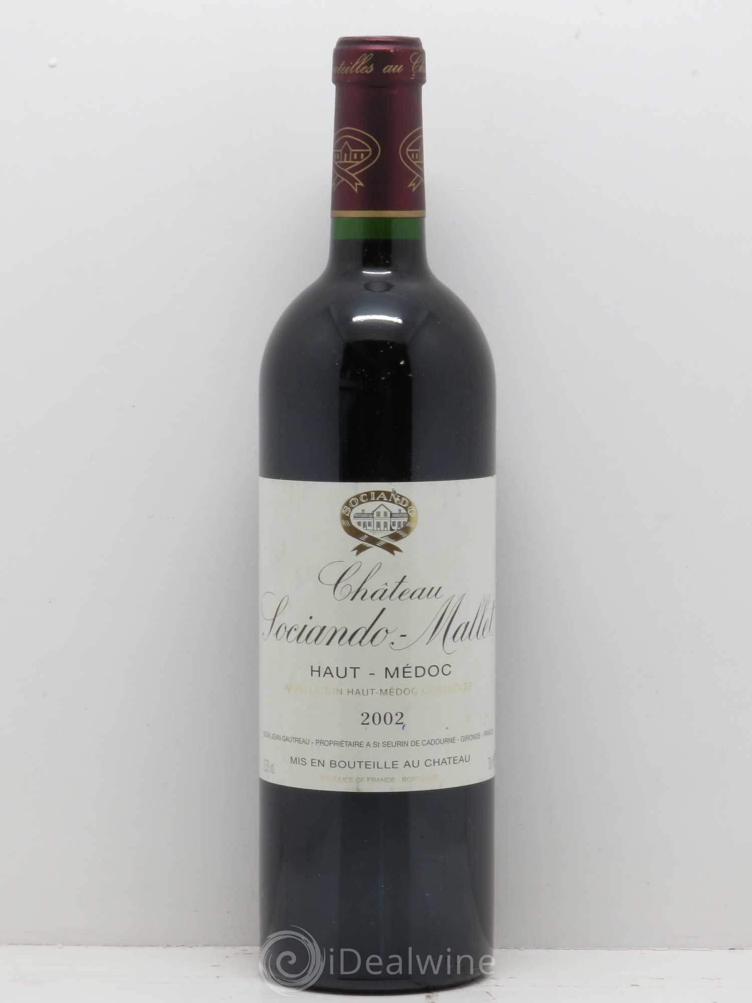 Château Sociando Mallet 2002 - Lot de 1 bouteille - 0