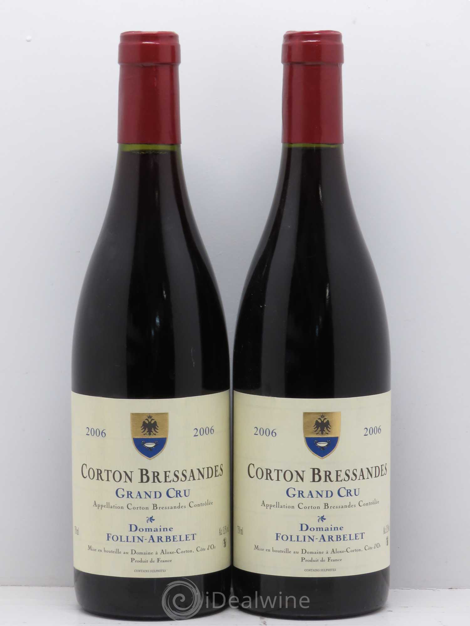 Corton Grand Cru Bressandes Follin-Arbelet (Domaine) 2006 - Lot de 2 bouteilles - 0