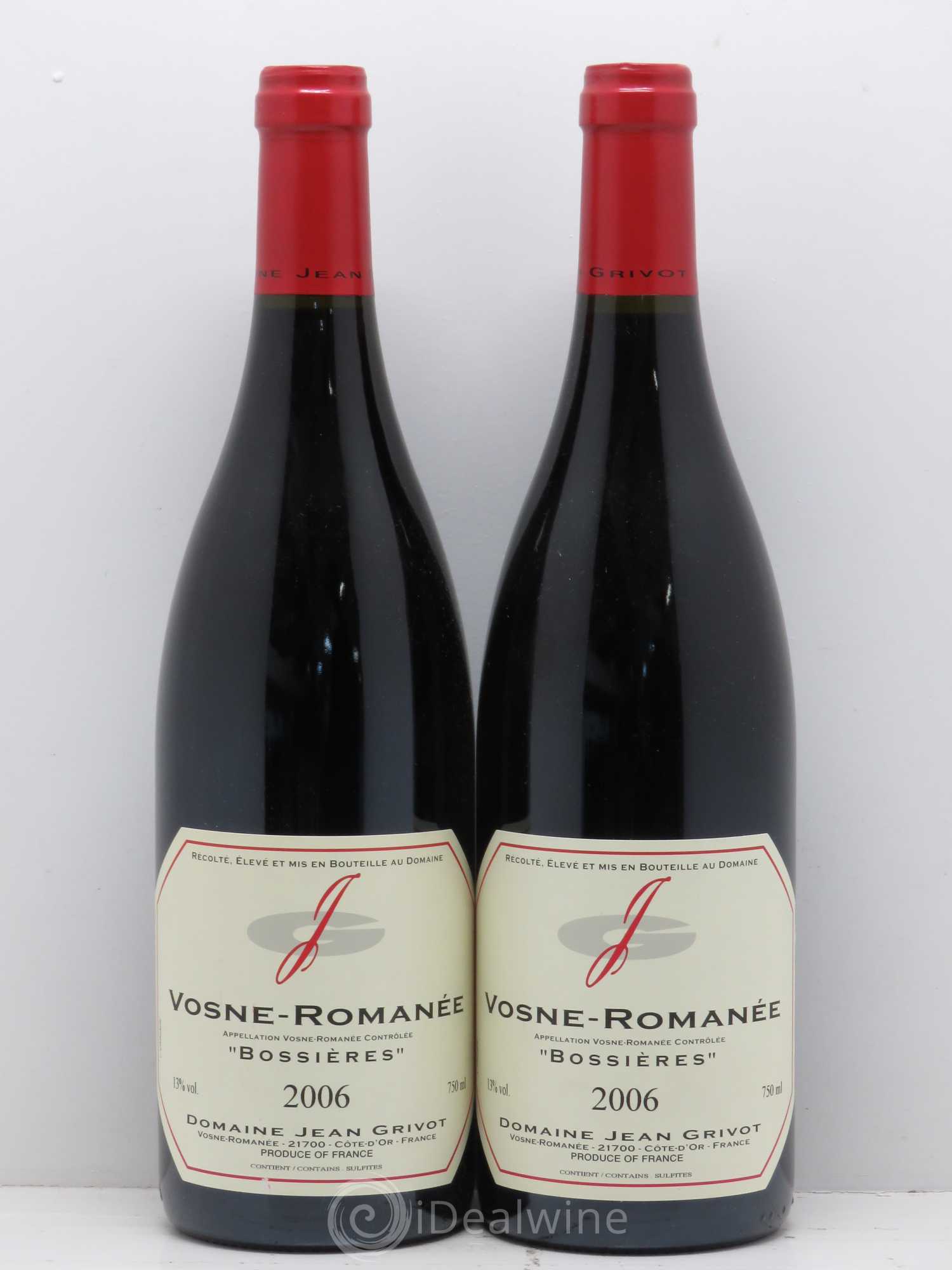 Vosne-Romanée Bossières Jean Grivot 2006 - Lot de 2 bouteilles - 0