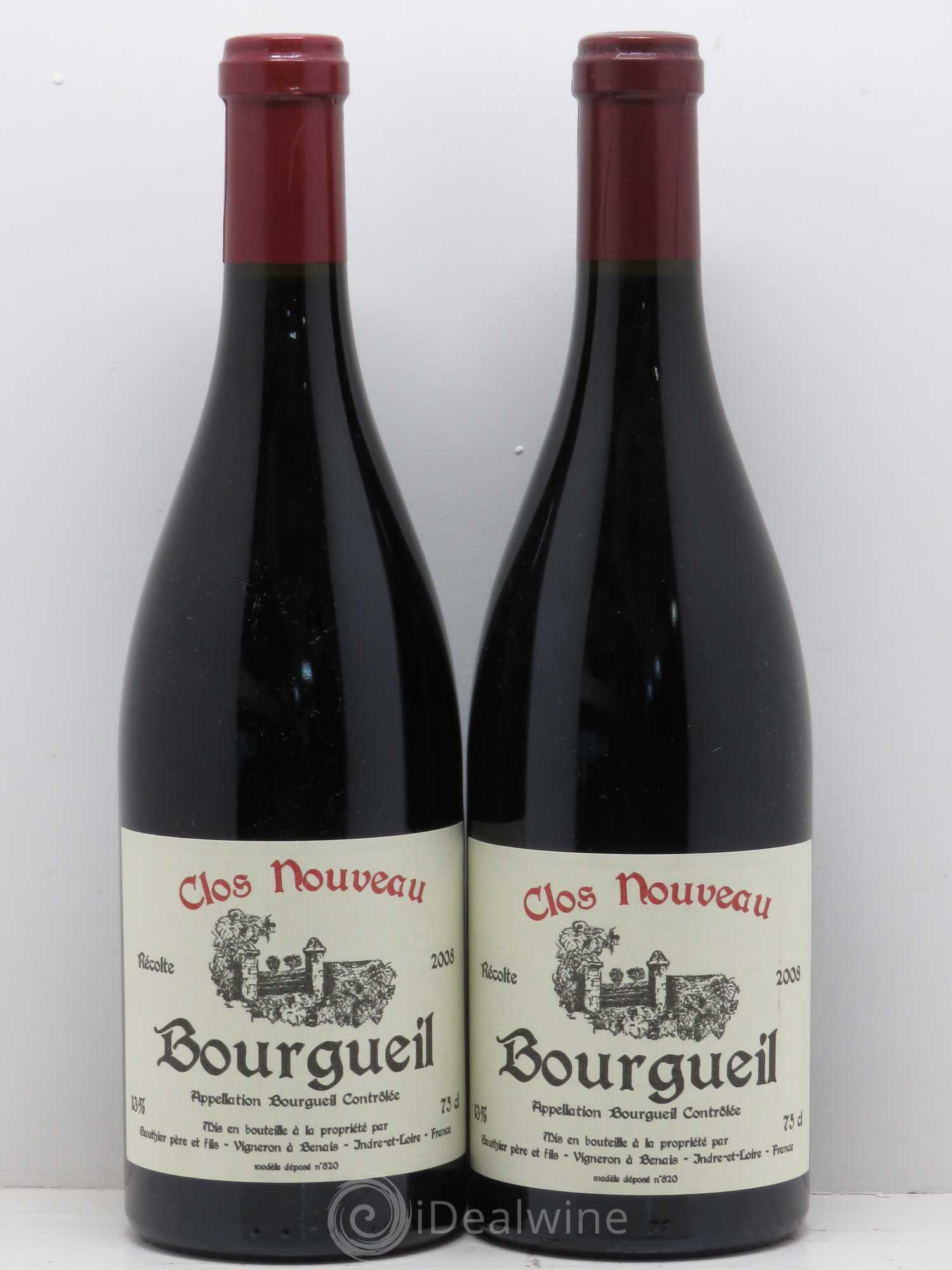 Bourgueil Clos Nouveau Domaine Du Bel Air 2008 - Posten von 2 Flaschen - 0