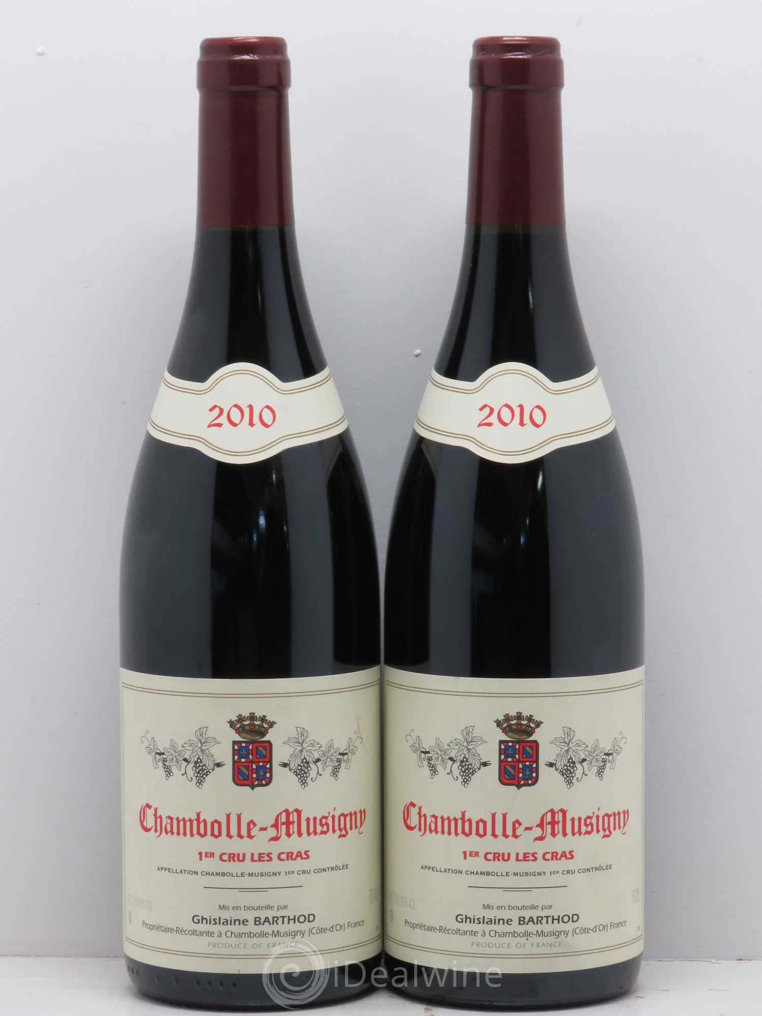 Chambolle-Musigny 1er Cru Les Cras Ghislaine Barthod 2010 - Lot de 2 bouteilles - 0