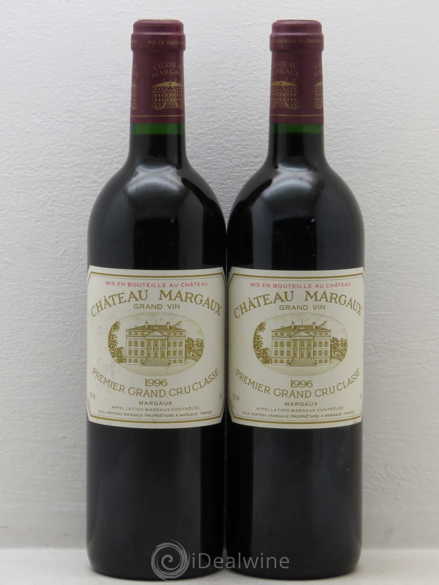 Château Margaux 1er Grand Cru Classé 1996 - Lot de 2 bouteilles - 0