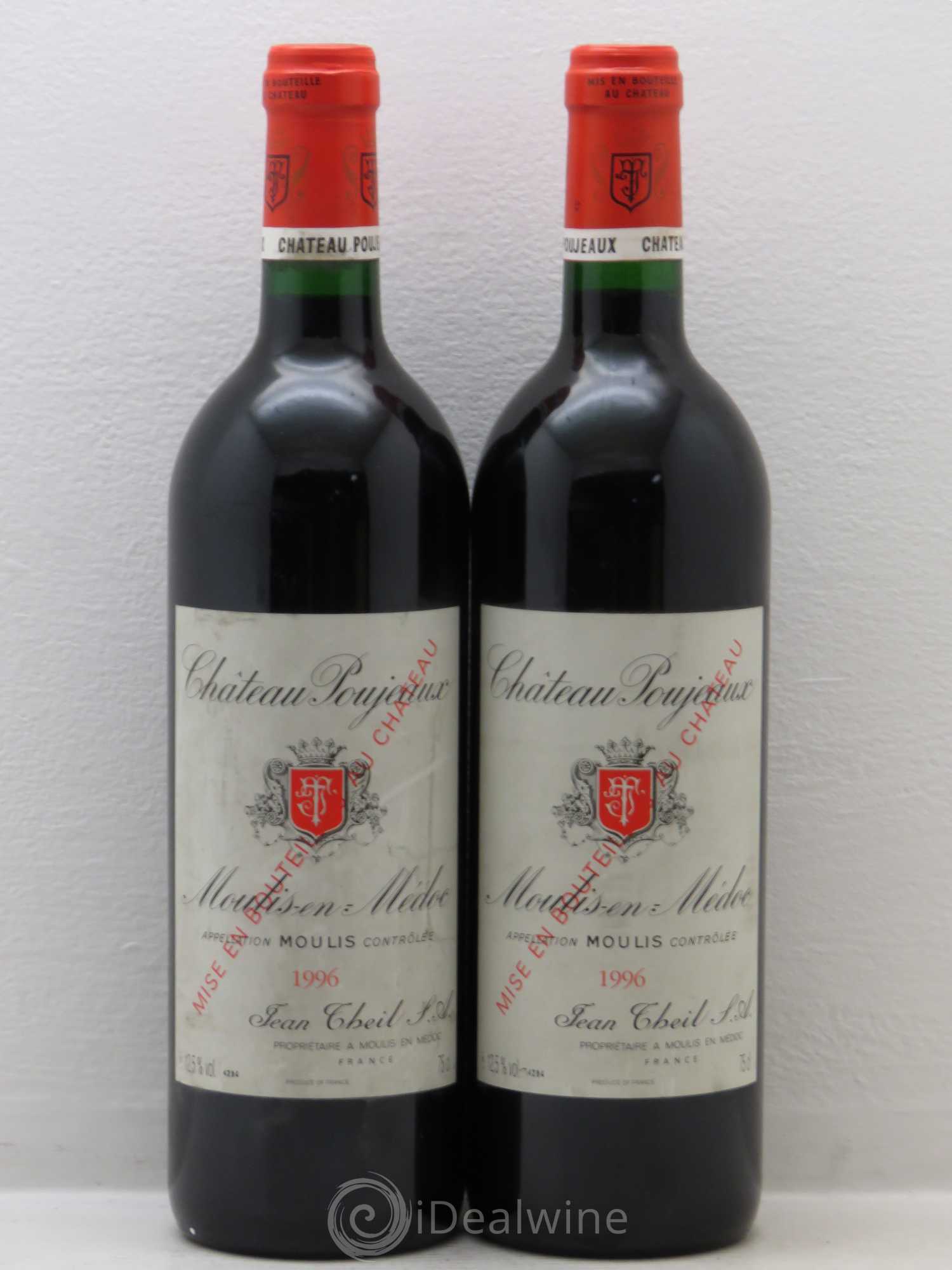 Château Poujeaux 1996 - Lot de 2 bouteilles - 0