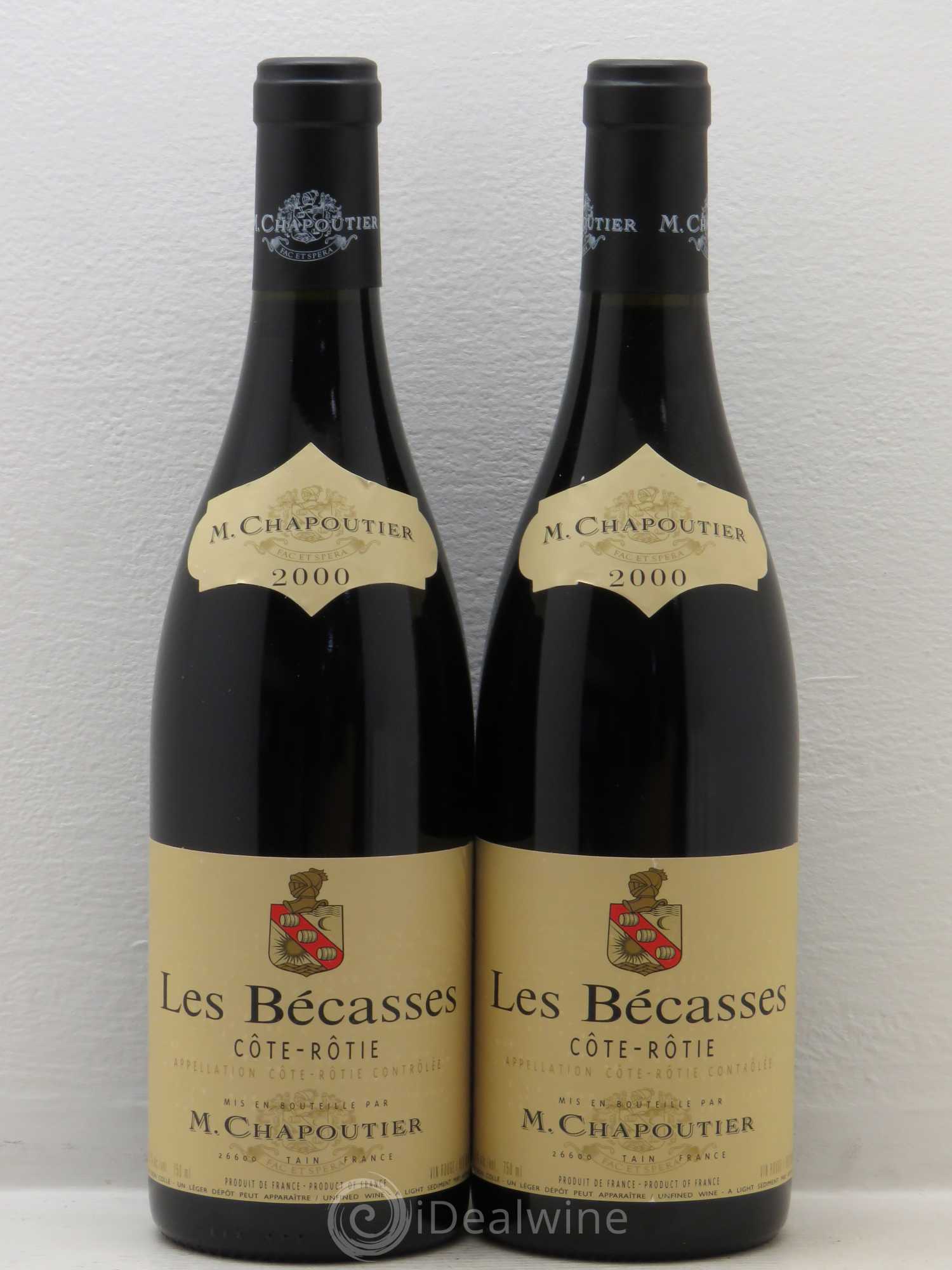 Côte-Rôtie Les Bécasses Chapoutier 2000 - Lot de 2 bouteilles - 0