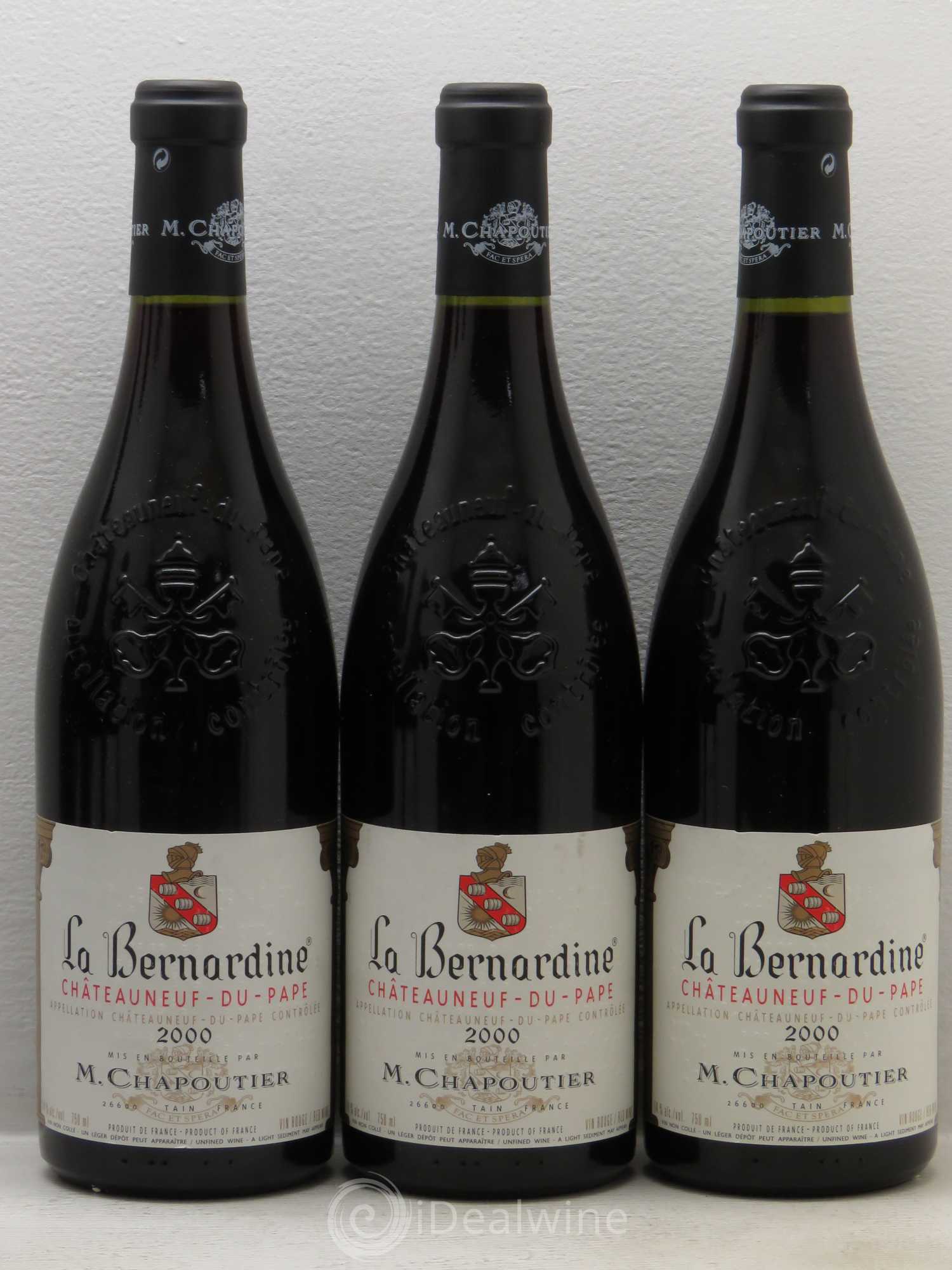 Châteauneuf-du-Pape La Bernardine Chapoutier 2000 - Lot de 6 bouteilles - 1