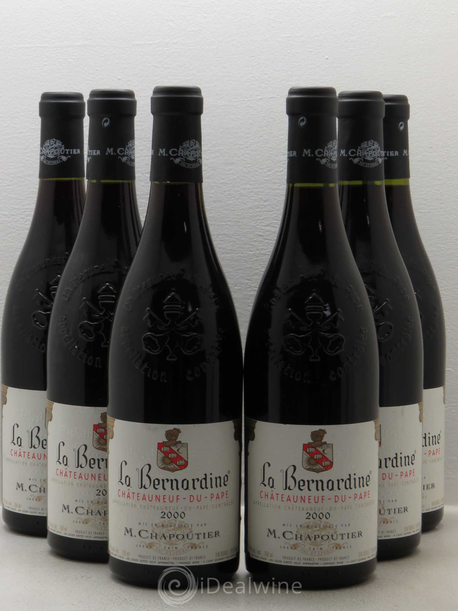 Châteauneuf-du-Pape La Bernardine Chapoutier 2000 - Lot de 6 bouteilles - 0