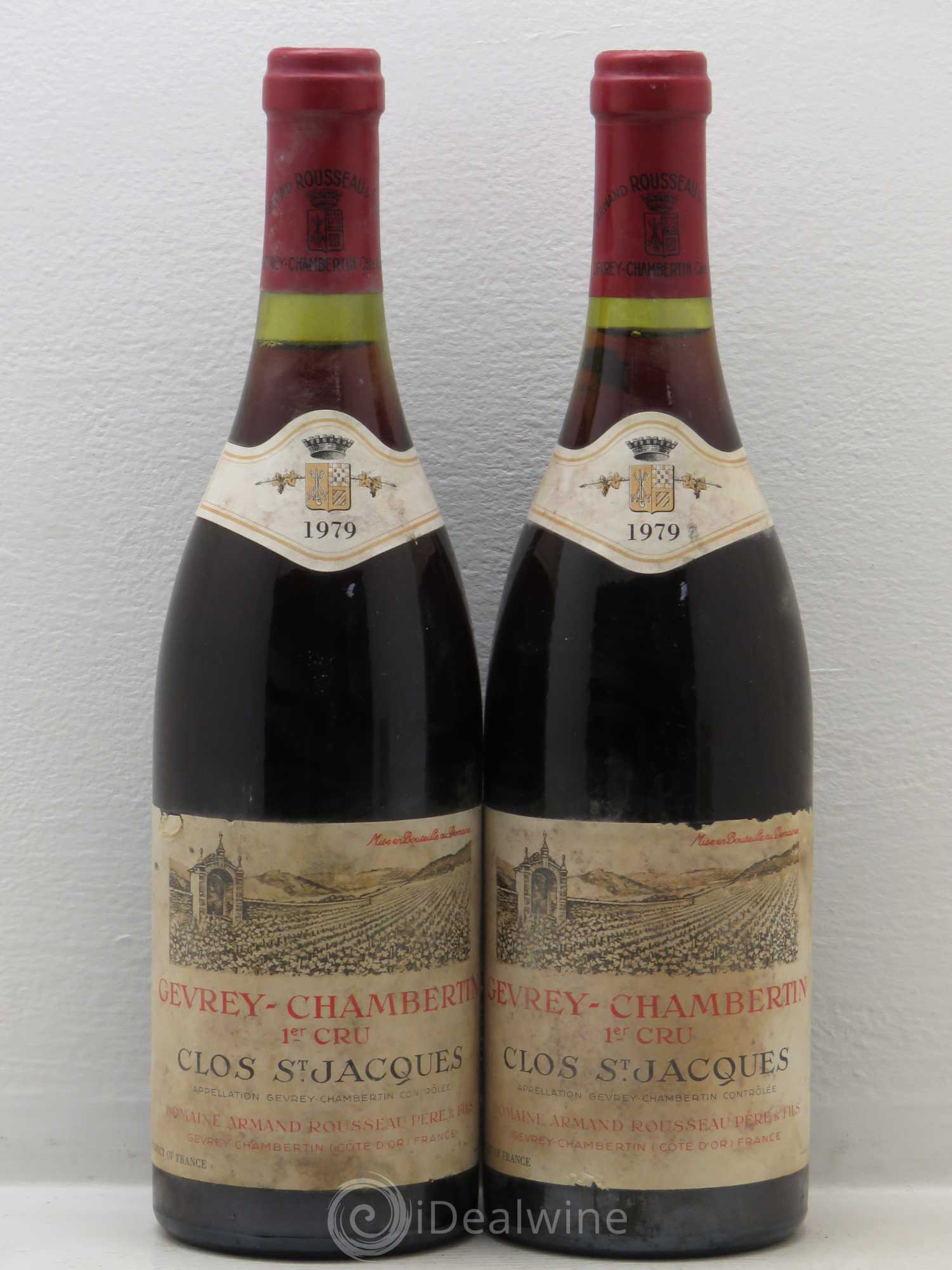 Gevrey-Chambertin 1er Cru Clos Saint-Jacques Armand Rousseau (Domaine) 1979 - Lot de 2 bouteilles - 0