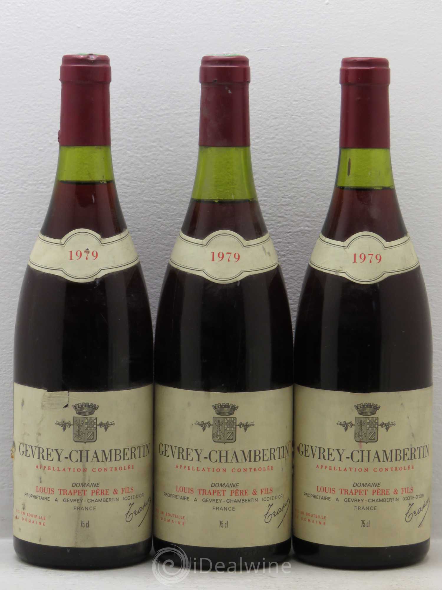 Gevrey-Chambertin Domaine Trapet 1979 - Lot de 3 bouteilles - 0