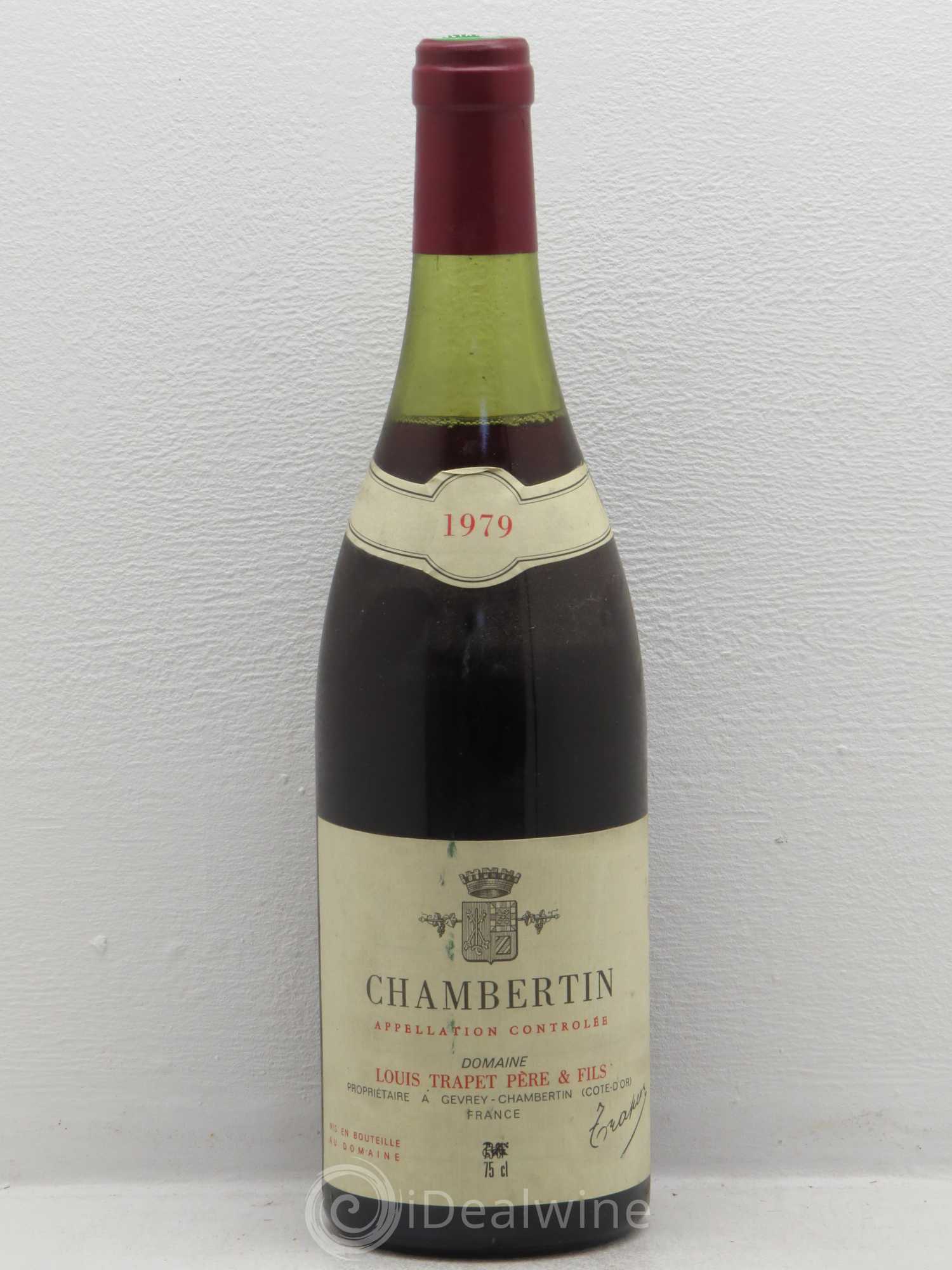 Chambertin Grand Cru Domaine Trapet 1979 - Lot de 1 bouteille - 0