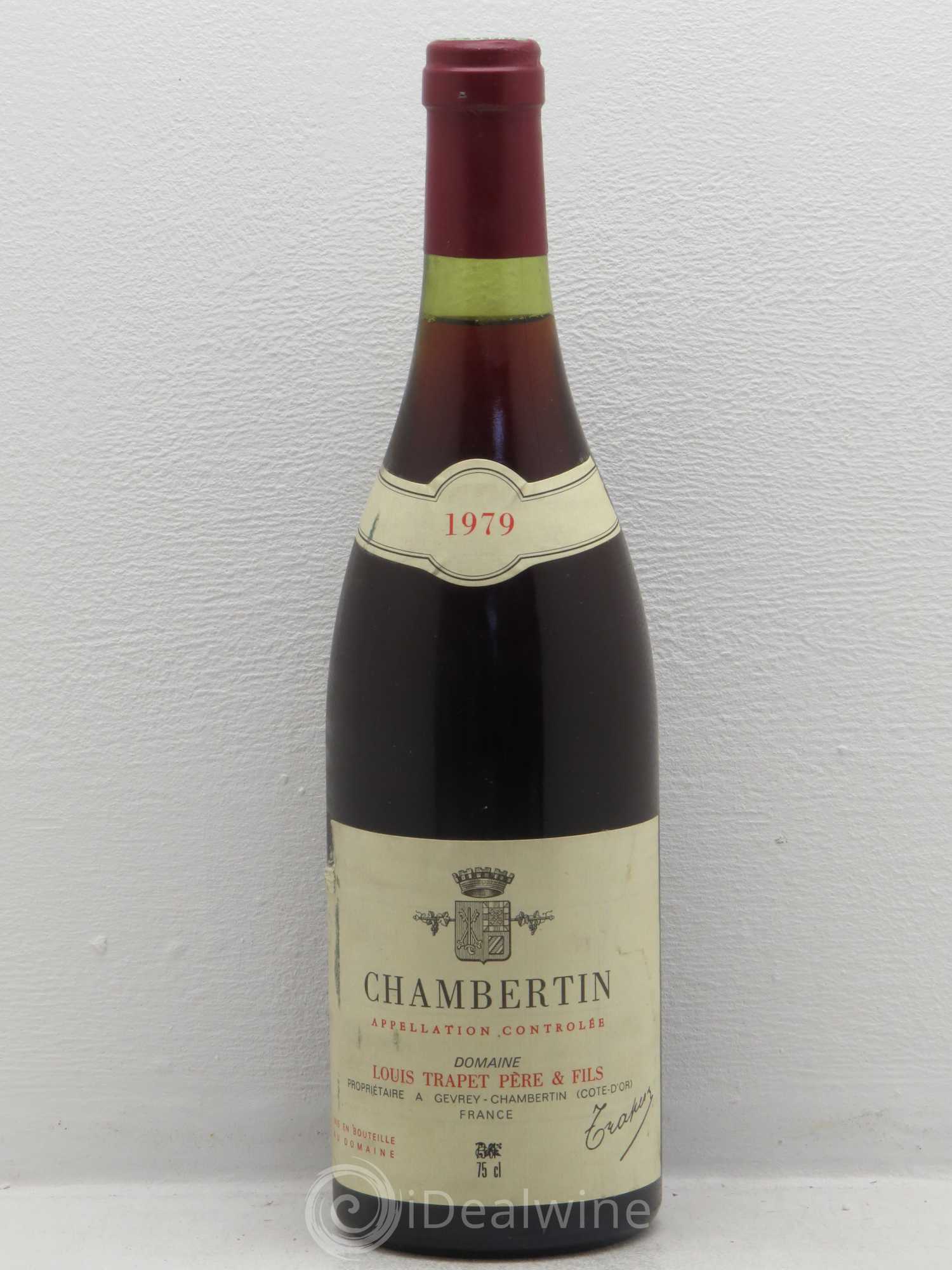 Chambertin Grand Cru Domaine Trapet 1979 - Lot de 1 bouteille - 0