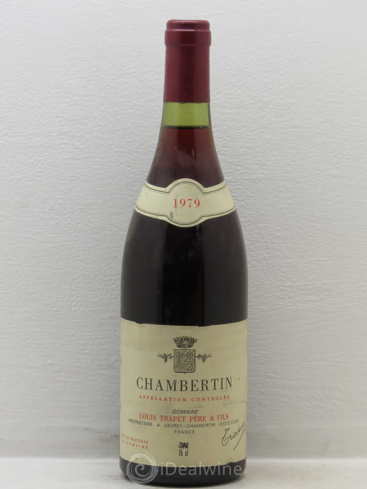 Chambertin Grand Cru Domaine Trapet 1979 - Lot de 1 bouteille - 0