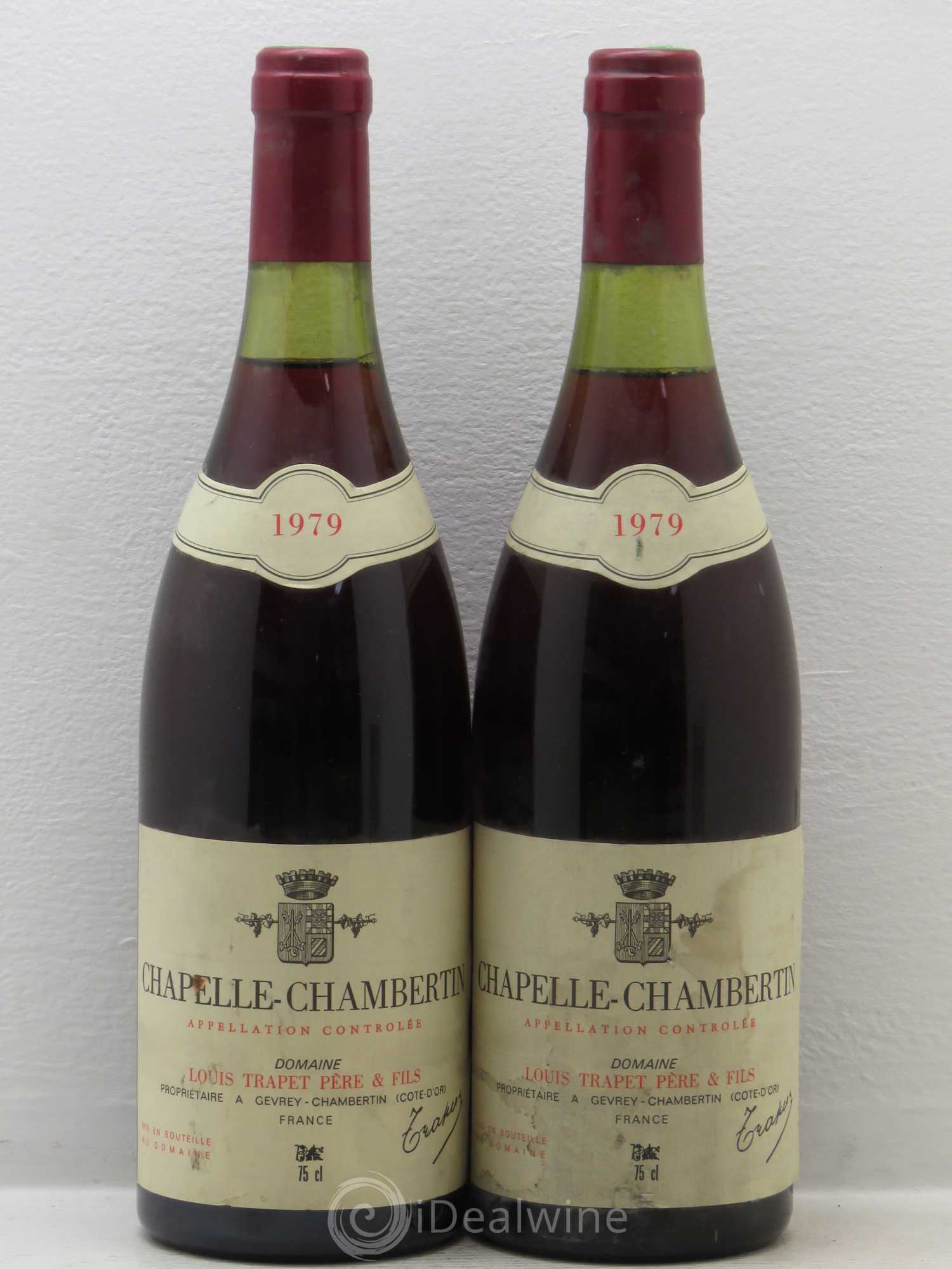 Chapelle-Chambertin Grand Cru Domaine Trapet 1979 - Lot de 2 bouteilles - 0
