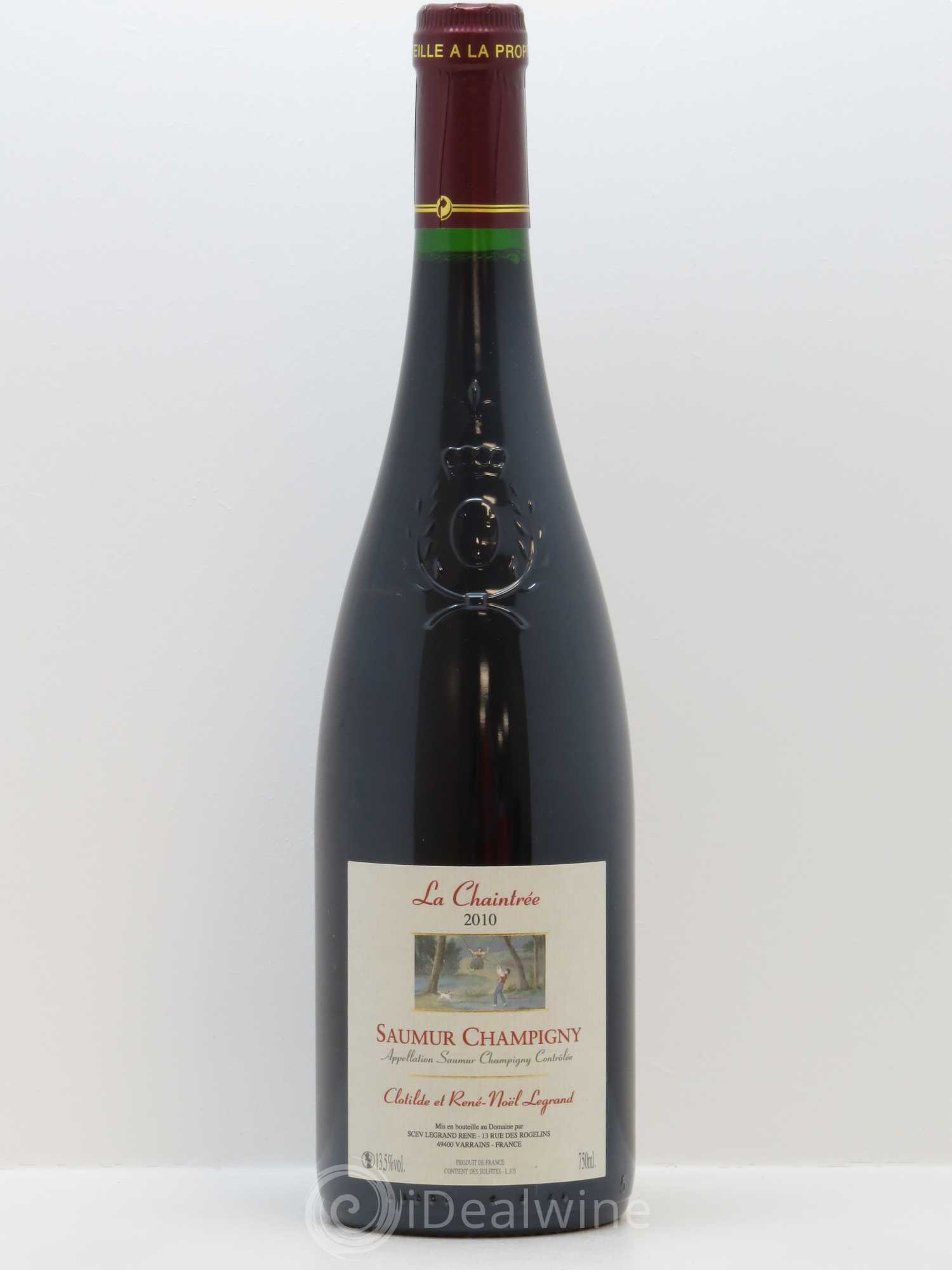 Saumur-Champigny La Chaintrée Clotilde Legrand (anciennement René-Noël Legrand) 2010 - Lot de 1 bouteille - 0