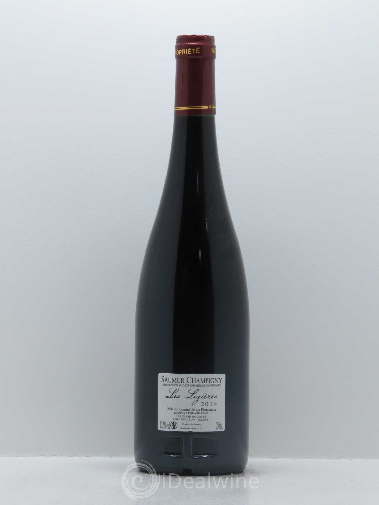 Saumur-Champigny Les Lizières Clotilde Legrand (anciennement René-Noël Legrand) 2014 - Lot de 1 bouteille - 1