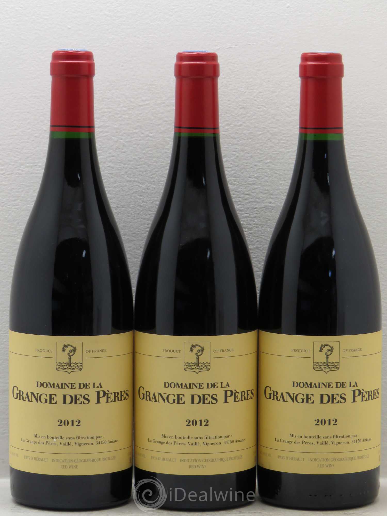 Pays d'Hérault Grange des Pères Laurent Vaillé (sans prix de réserve) 2012 - Lot de 3 bouteilles - 0