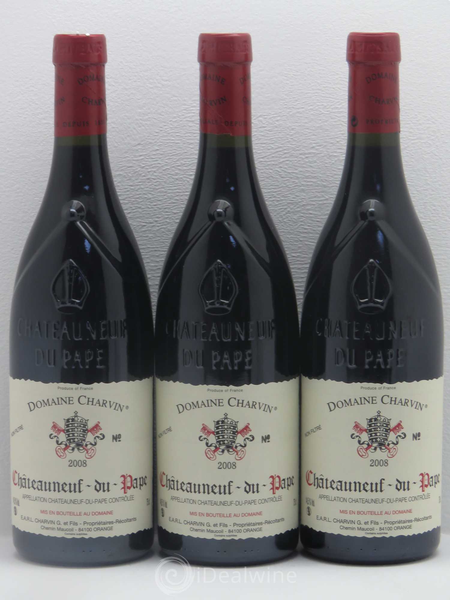 Châteauneuf-du-Pape Charvin (Domaine) 2008 - Lot de 3 bouteilles - 0