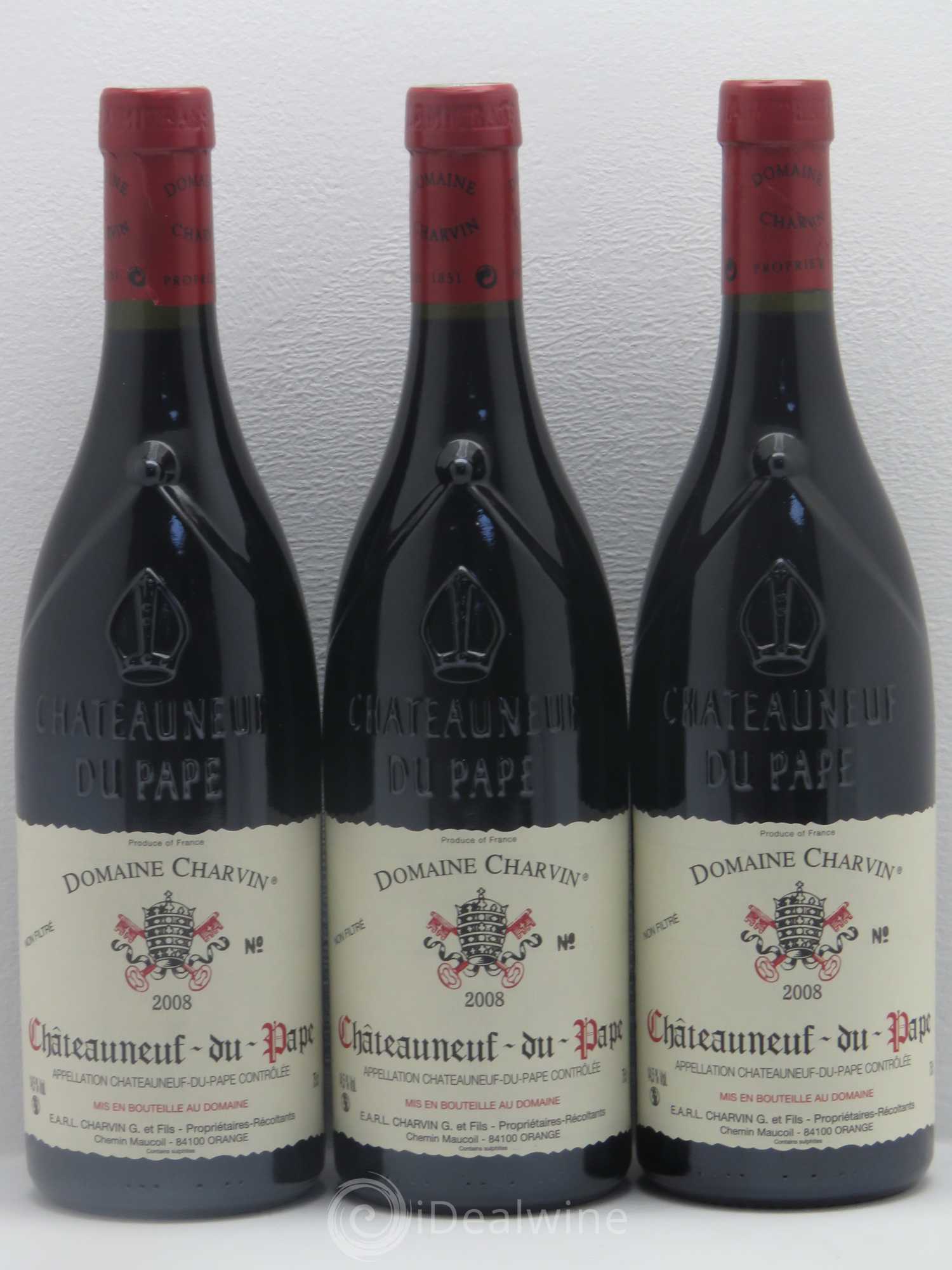 Châteauneuf-du-Pape Charvin (Domaine) 2008 - Lot de 3 bouteilles - 0