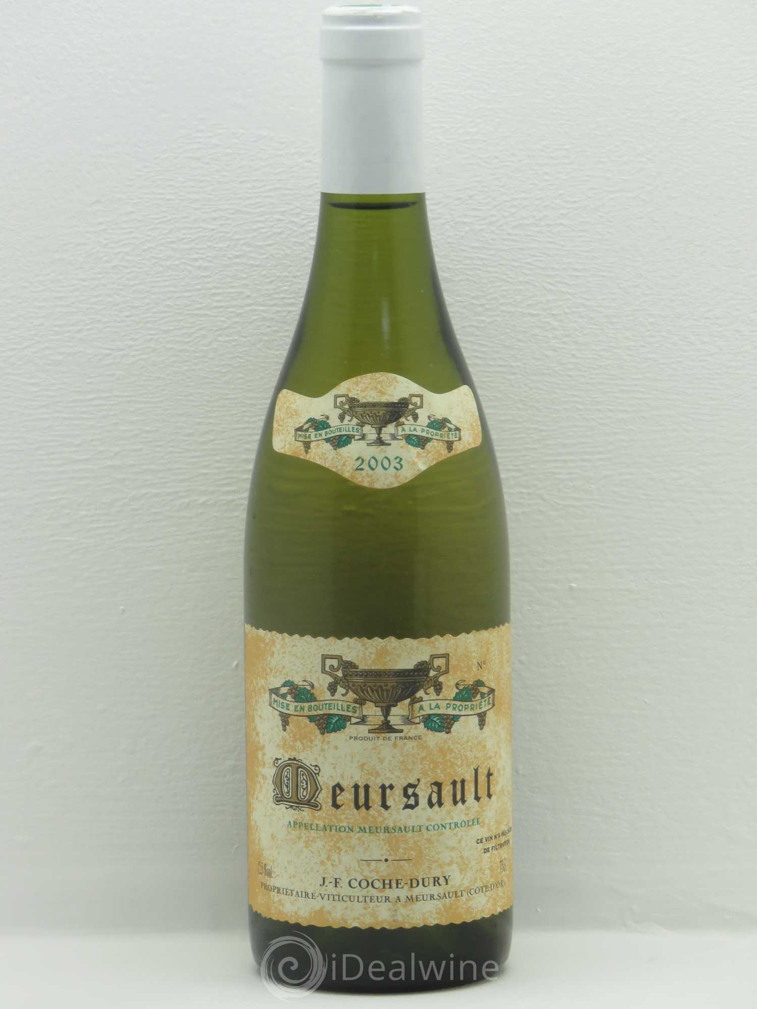 Meursault Coche Dury (Domaine) 2003 - Lot de 1 bouteille - 0