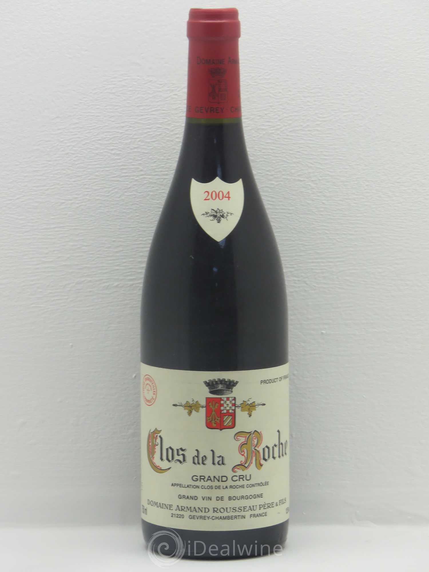 Clos de la Roche Grand Cru Armand Rousseau (Domaine) 2004 - Posten von 1 Flasche - 0