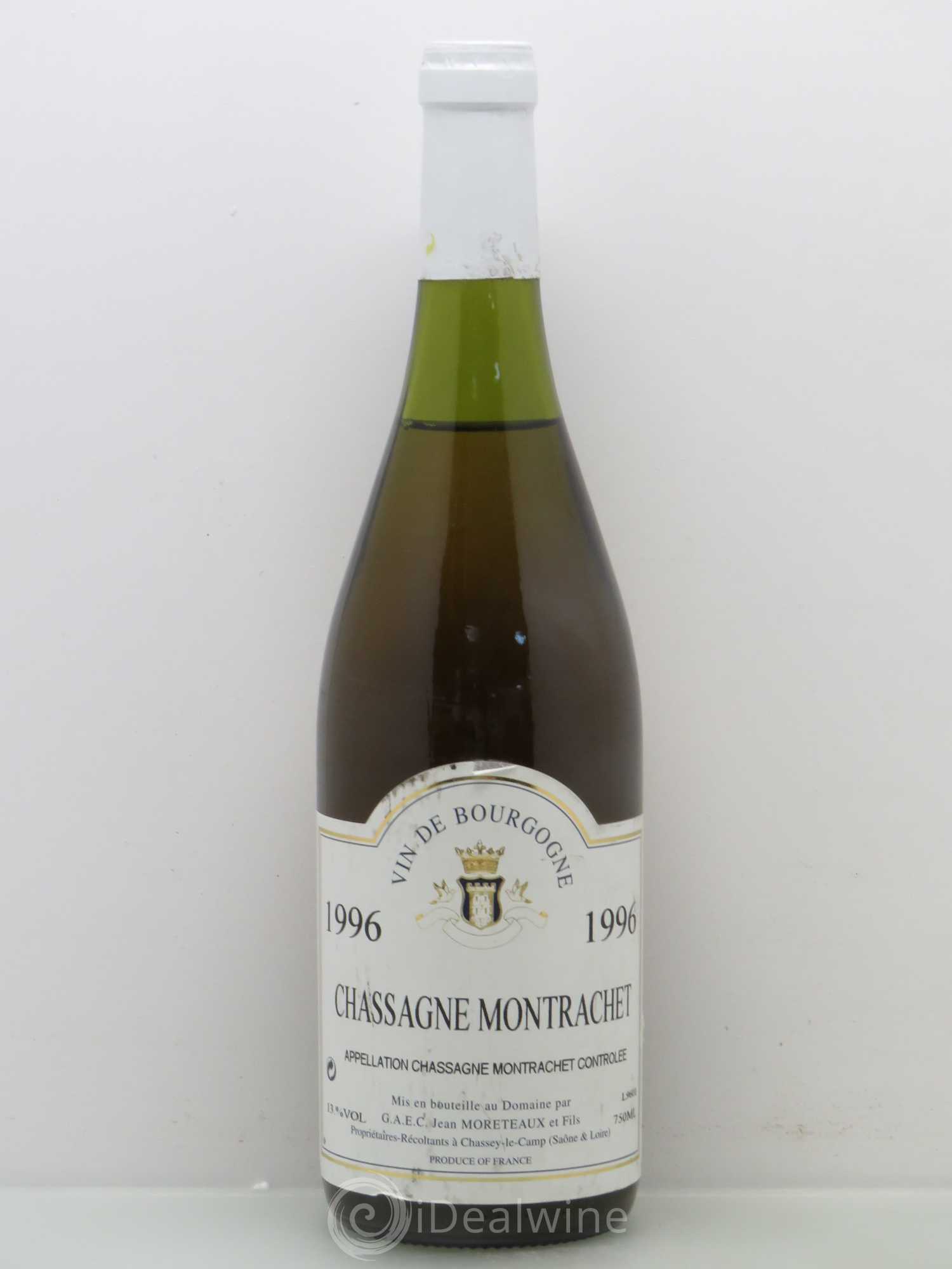 Chassagne-Montrachet Jean Moreteaux 1996 - Lot de 1 bouteille - 0