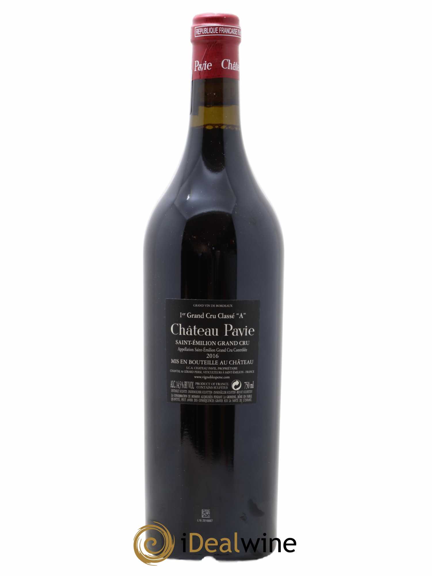 Château Pavie 1er Grand Cru Classé A 2016 - Lot de 1 bouteille - 1