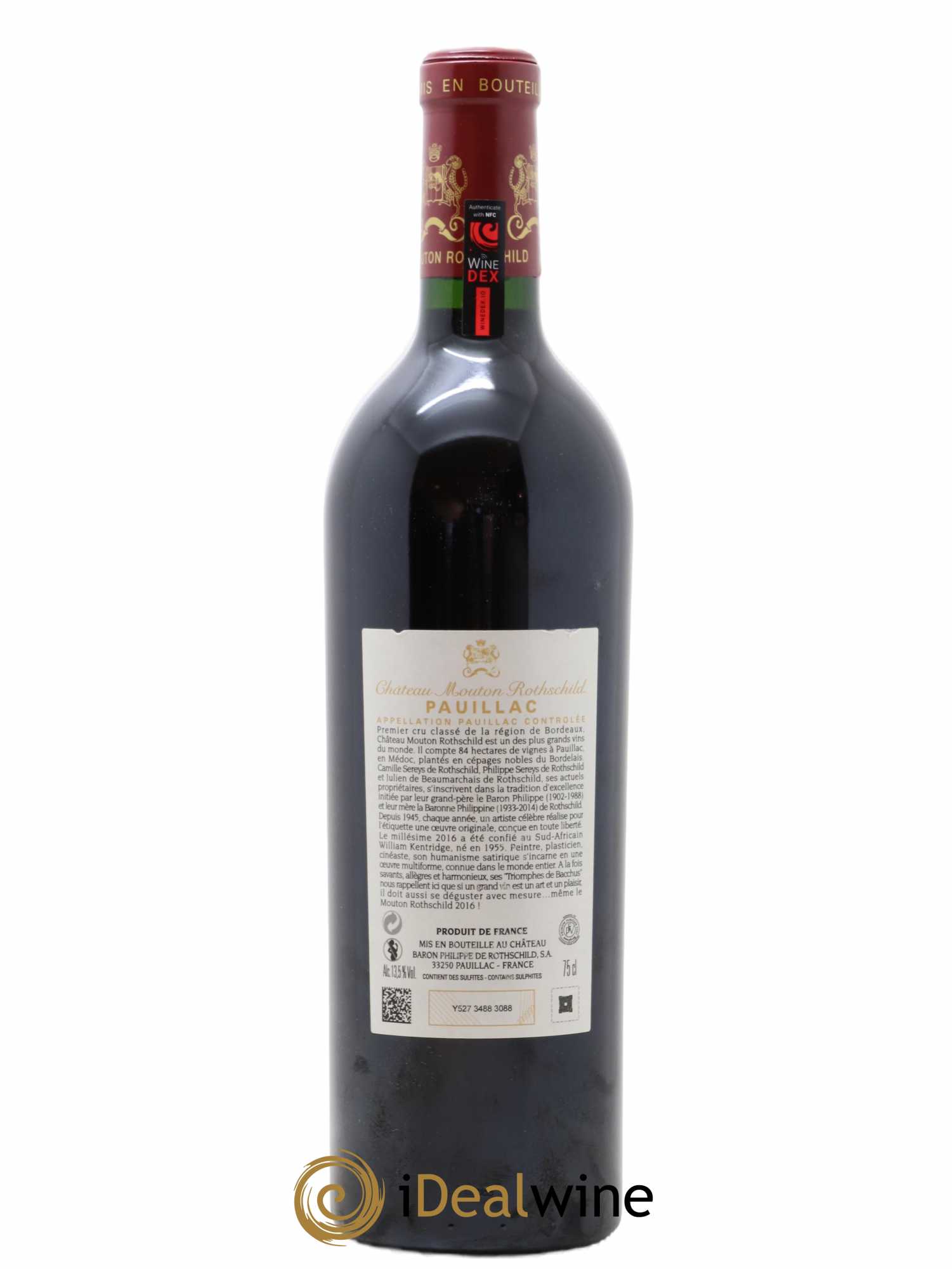 Château Mouton Rothschild 1er Grand Cru Classé 2016 - Lot de 1 bouteille - 1